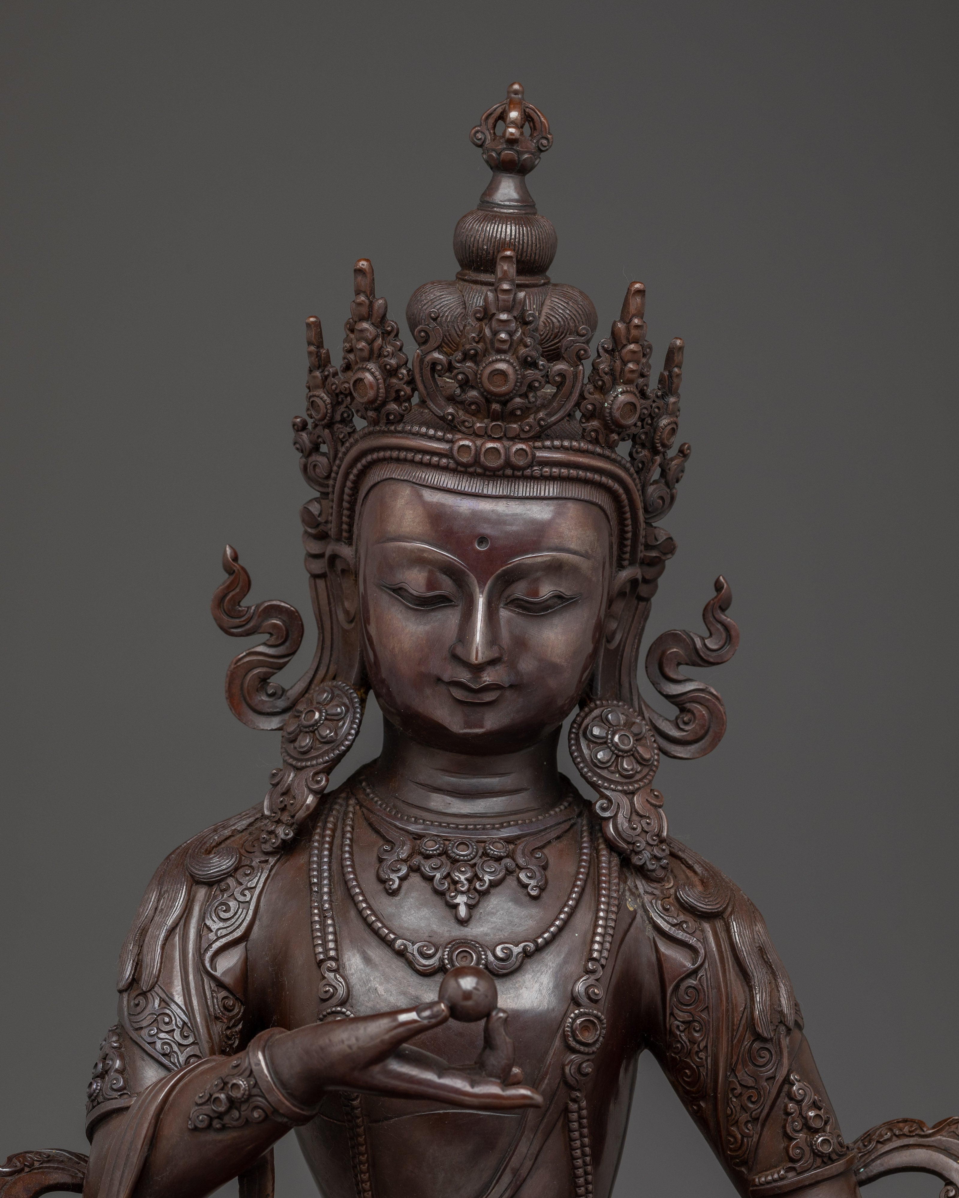 Tibetan Deity Kshitigarbha Sculpture | Japanese Jizo