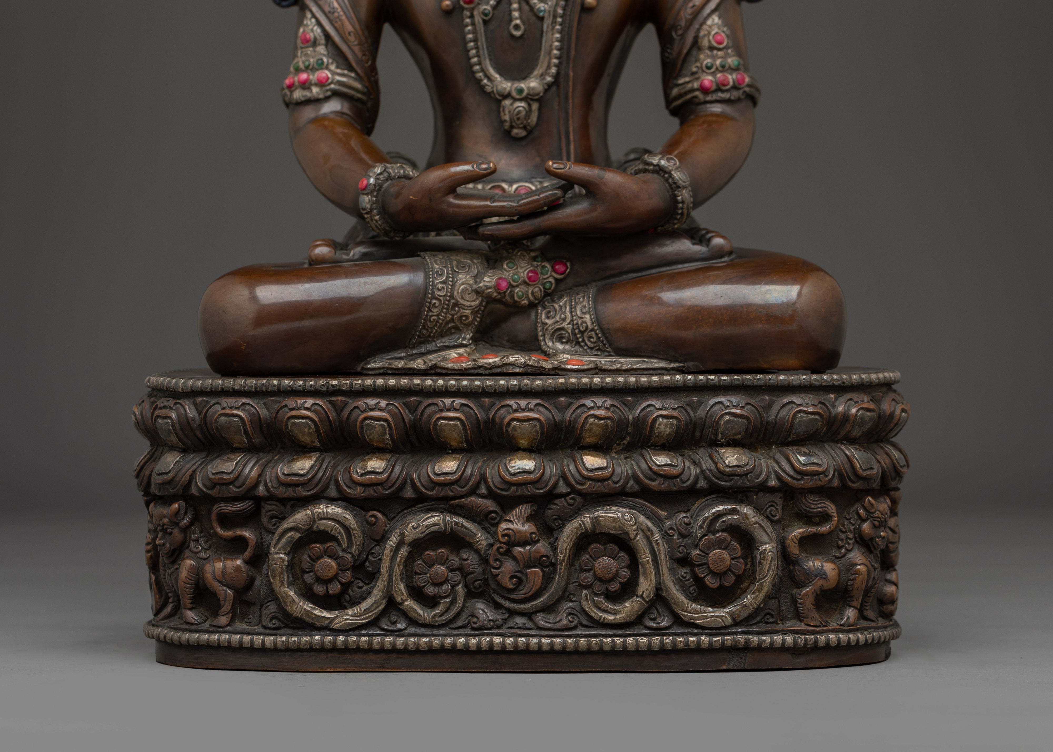 Crown Amitabha Buddha Sculpture | Ruler of the Pure Land