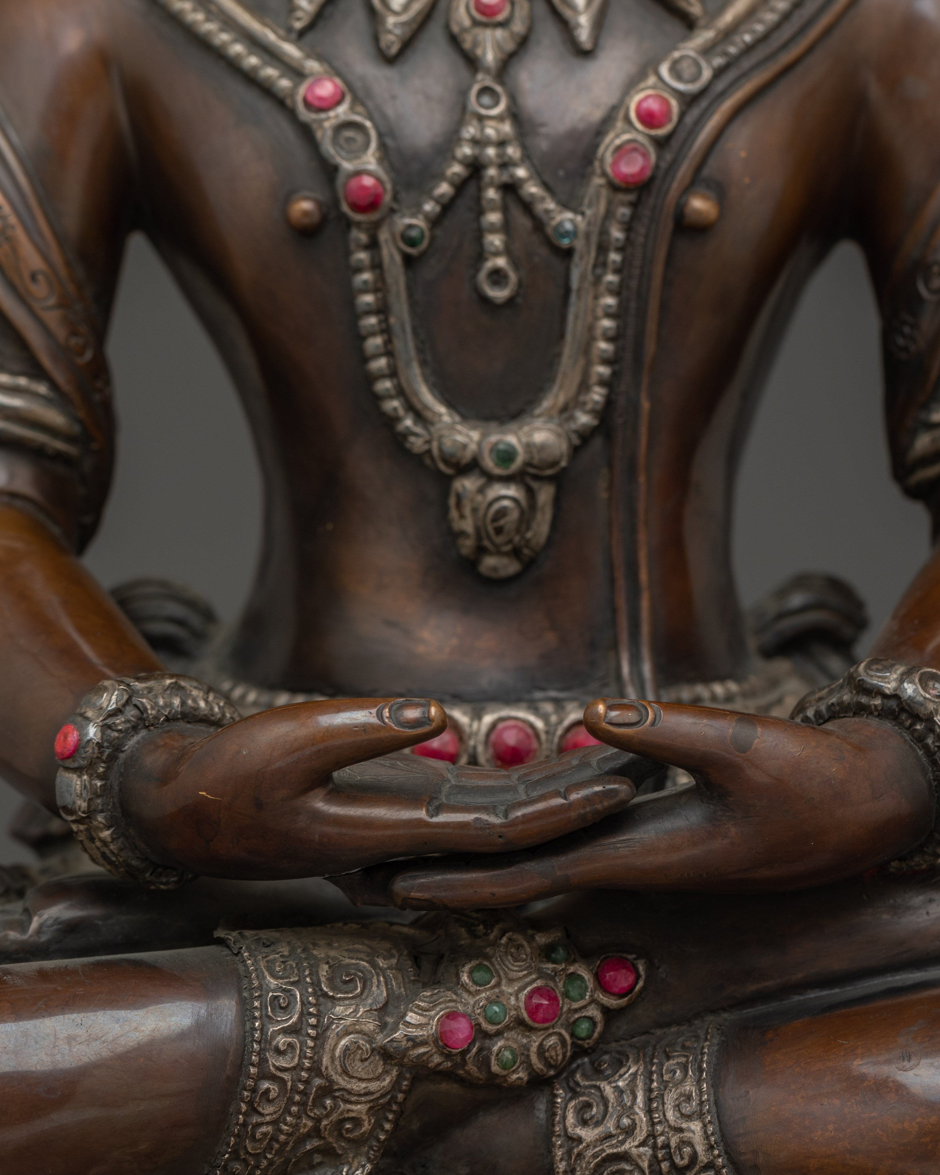 Crown Amitabha Buddha Sculpture | Ruler of the Pure Land