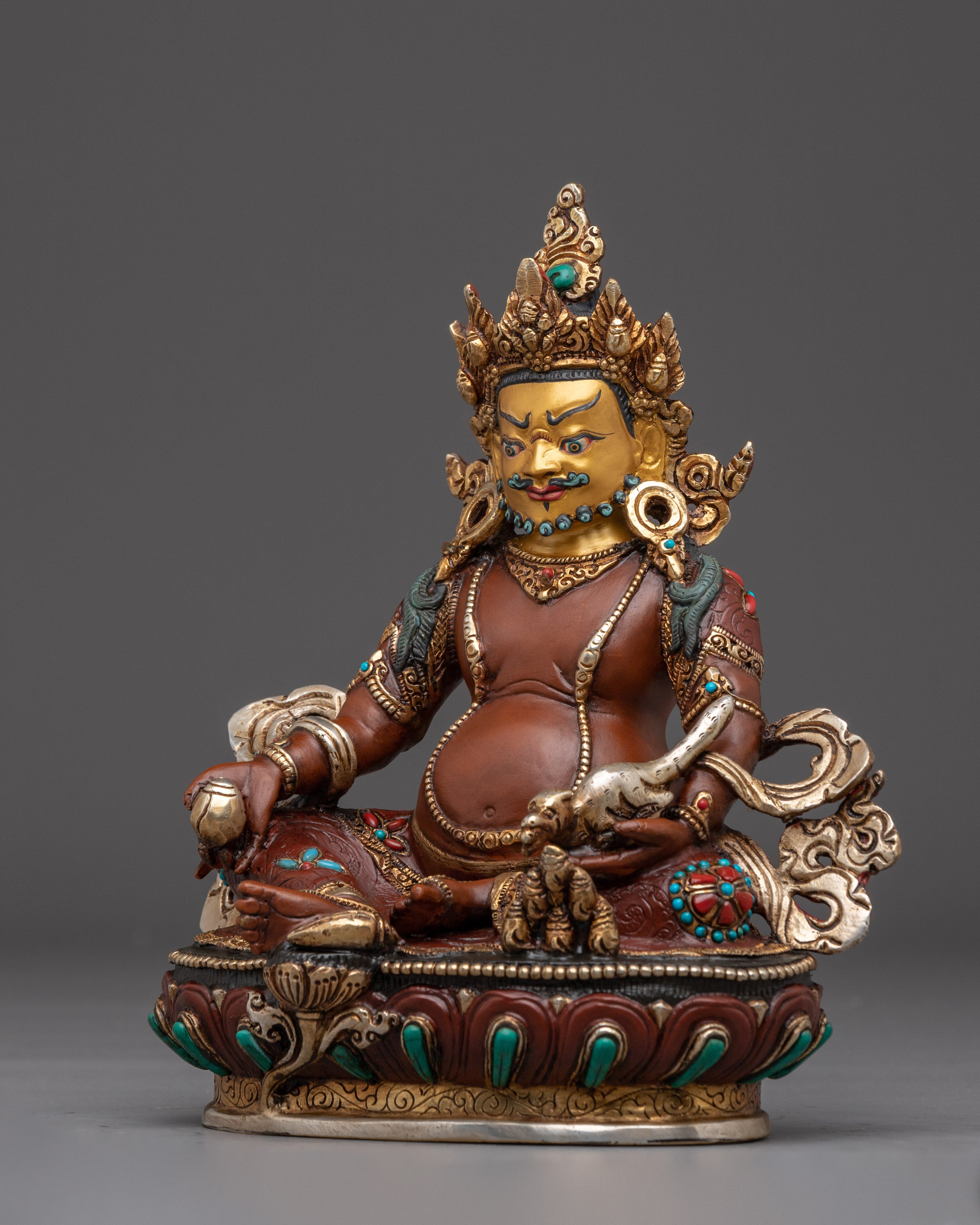Prosperity Deity Dzambhala Figurine | Buddhist Guardian of Wealth