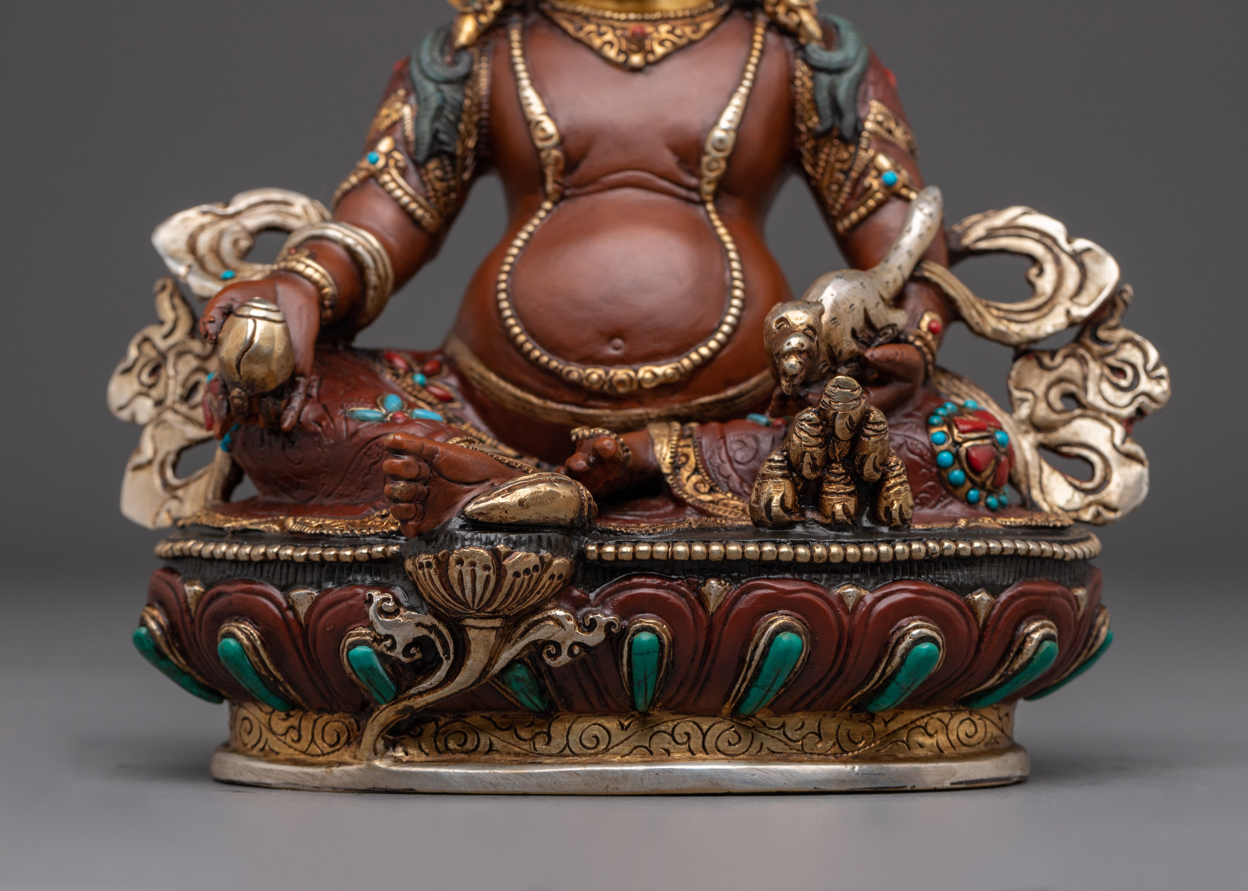 Prosperity Deity Dzambhala Figurine | Buddhist Guardian of Wealth