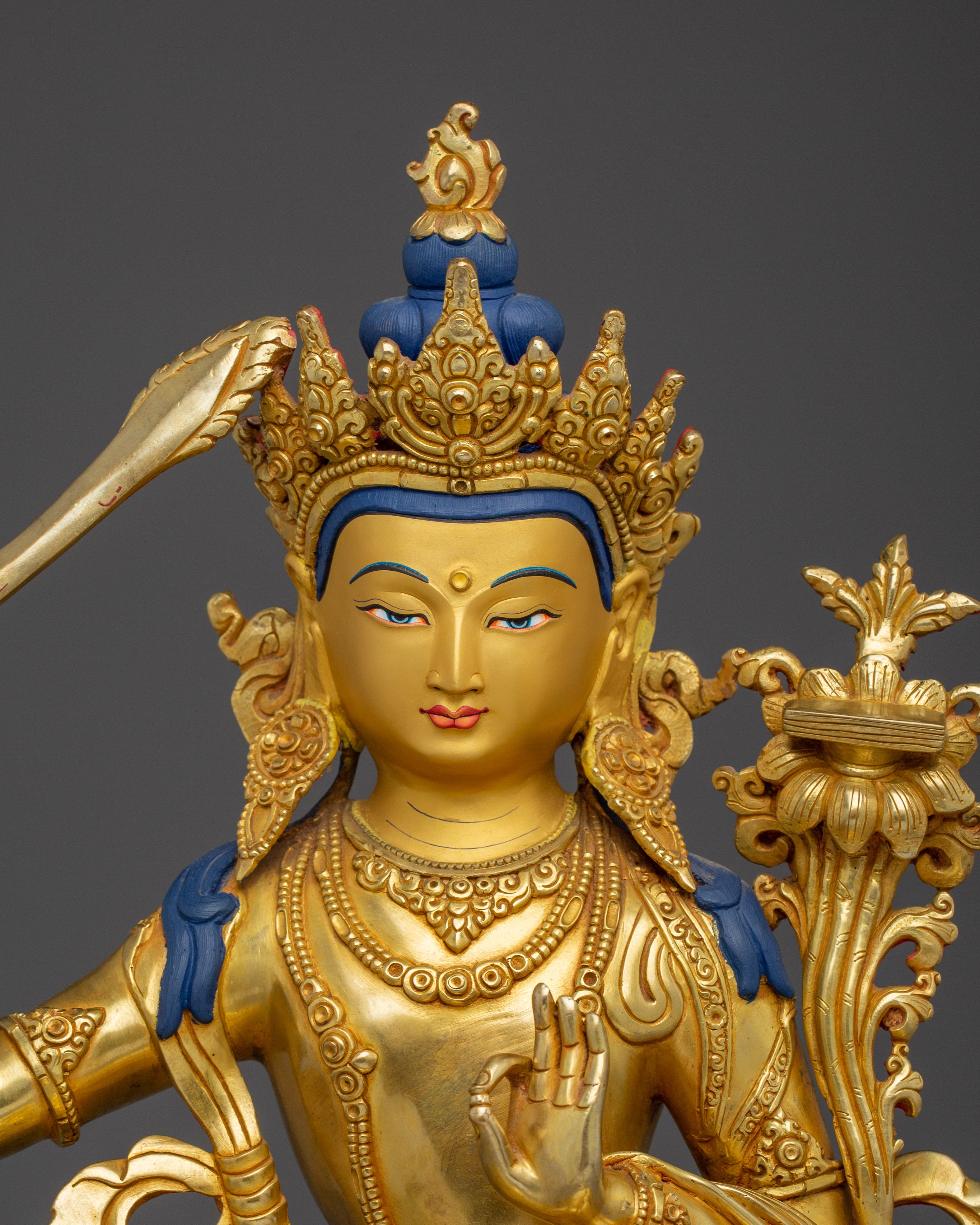 Vajrayana Deity Manjushri Handmade Statue | Enlightened wisdom