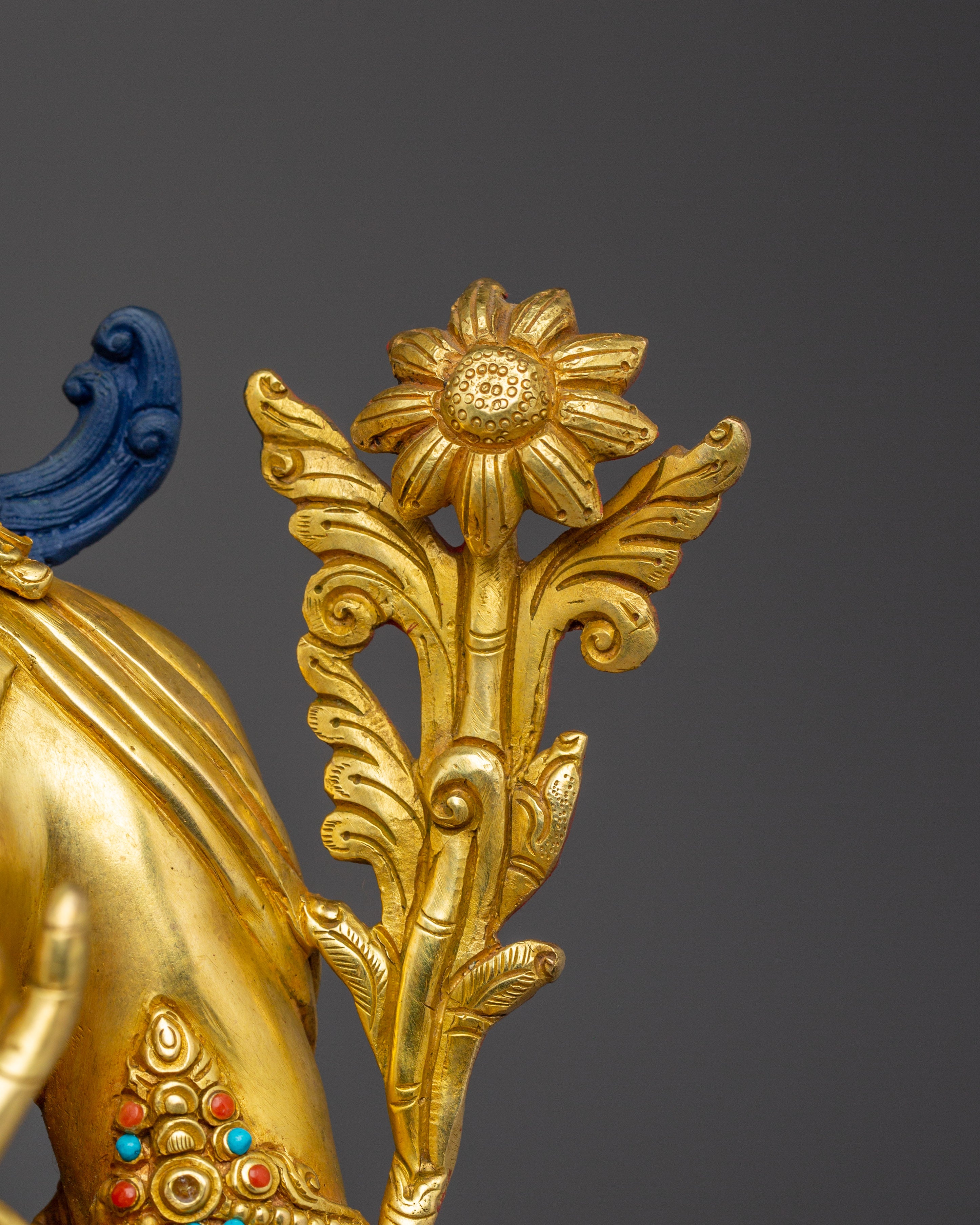 Golden Copper Green Tara Art | Embodies Compassion and Protection