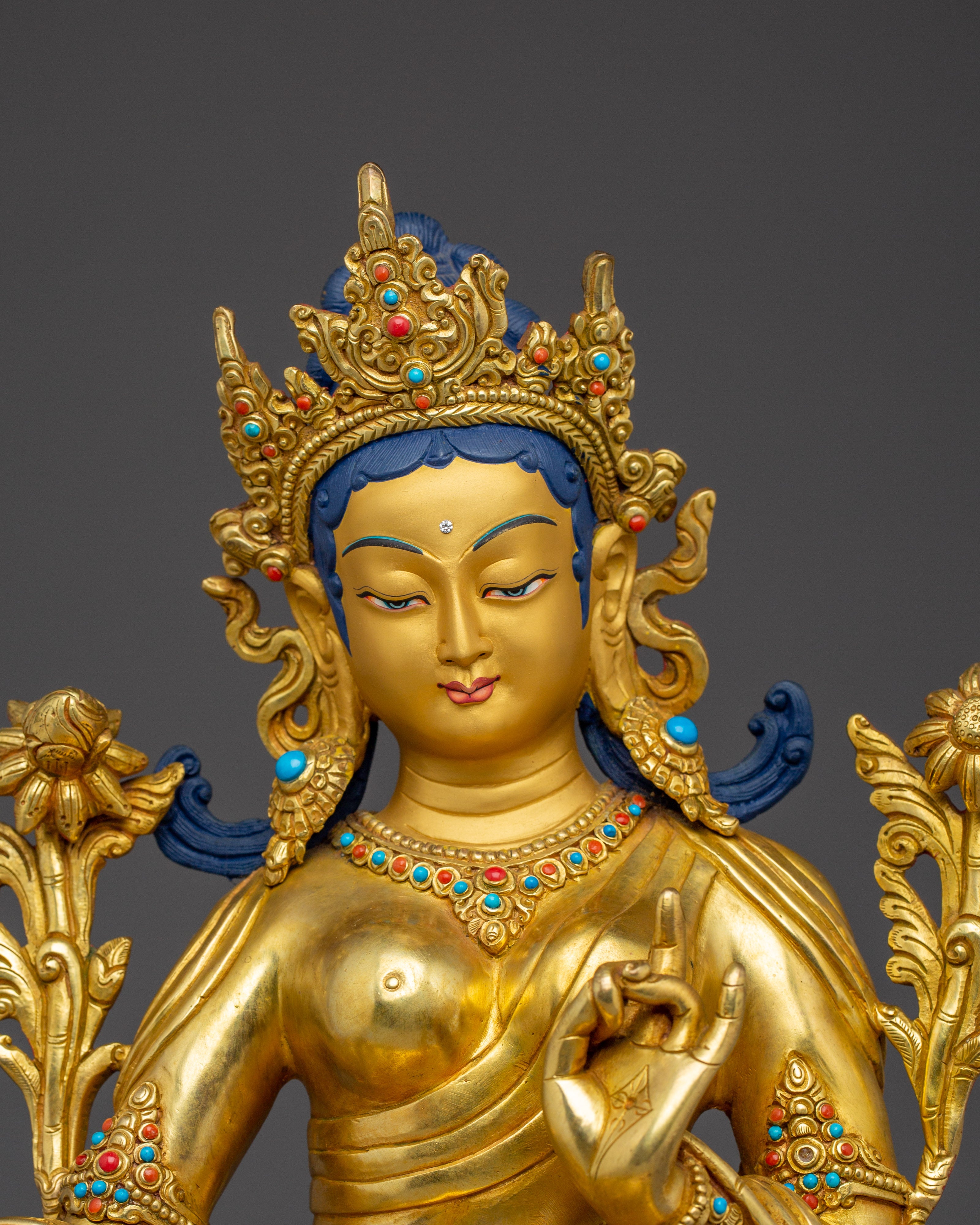 Golden Copper Green Tara Art | Embodies Compassion and Protection