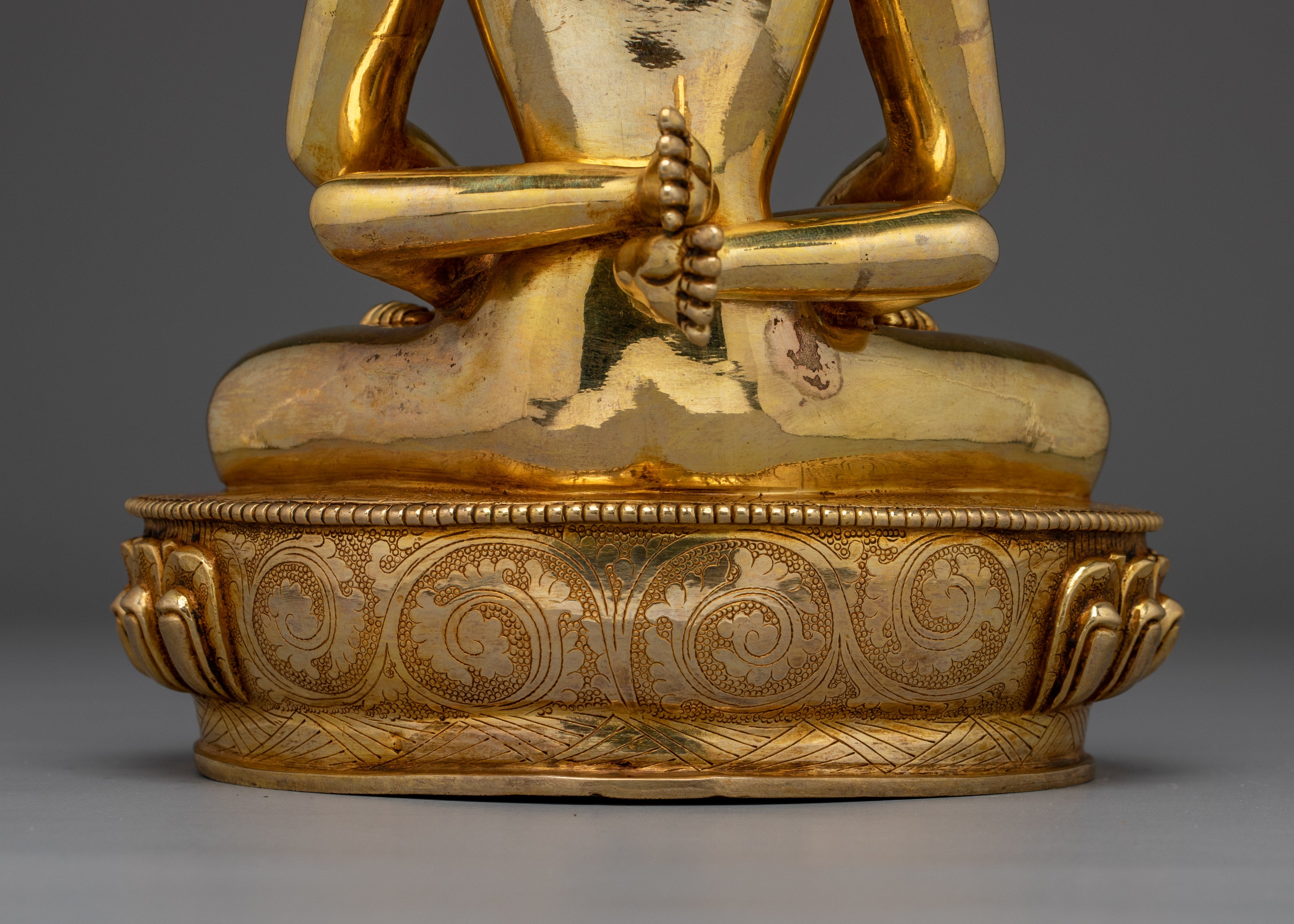 Samantabhadra With Consort Golden Statue | Buddhist Spiritual Artwork