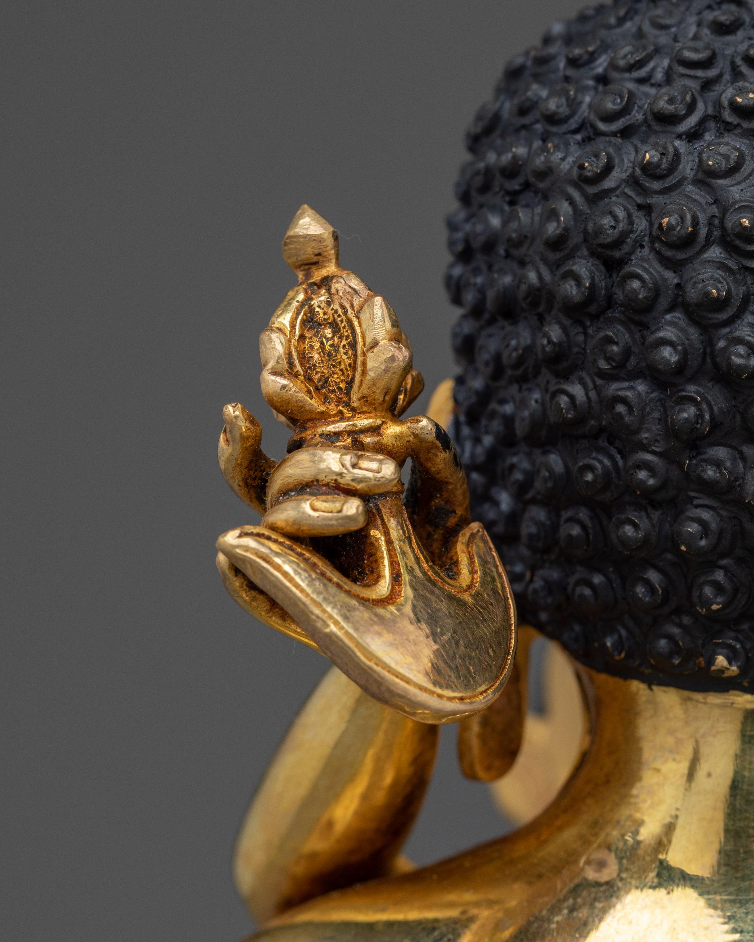 Samantabhadra With Consort Golden Statue | Buddhist Spiritual Artwork