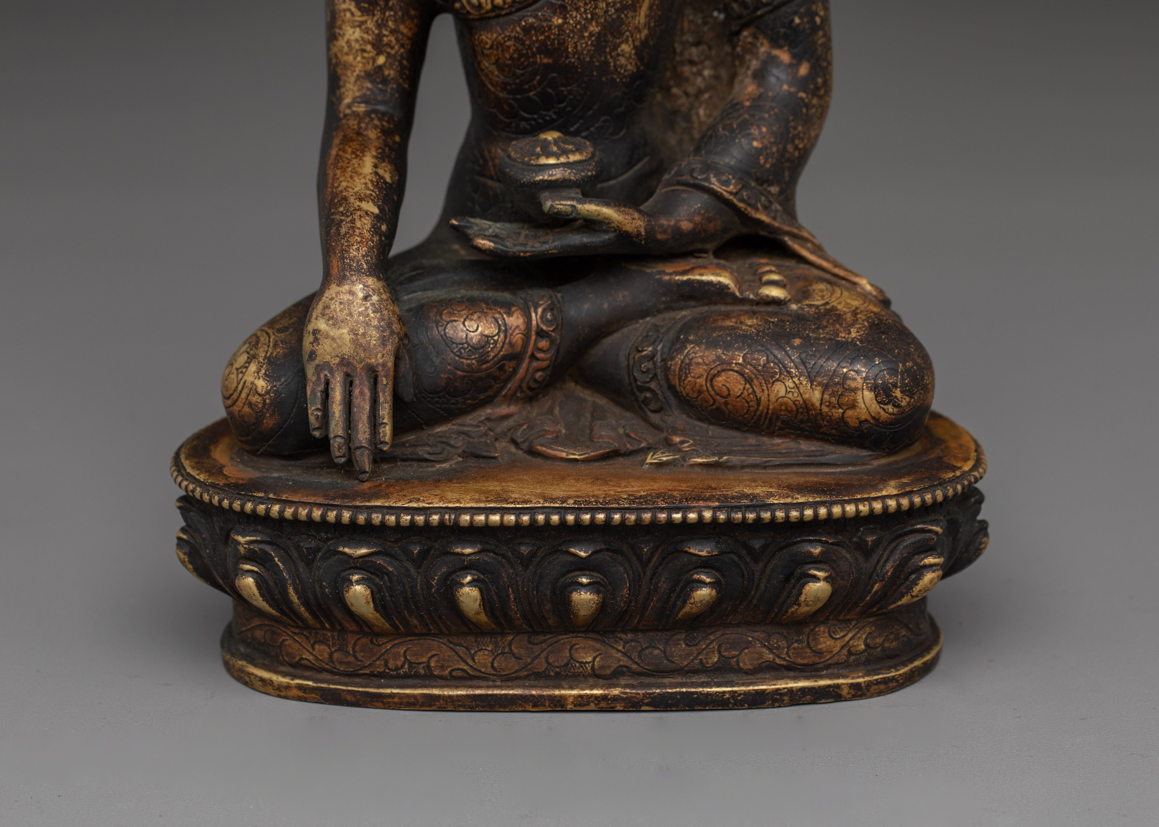 Shakyamuni Buddha Statue with Antique Finish | Spiritual Decor Artwork