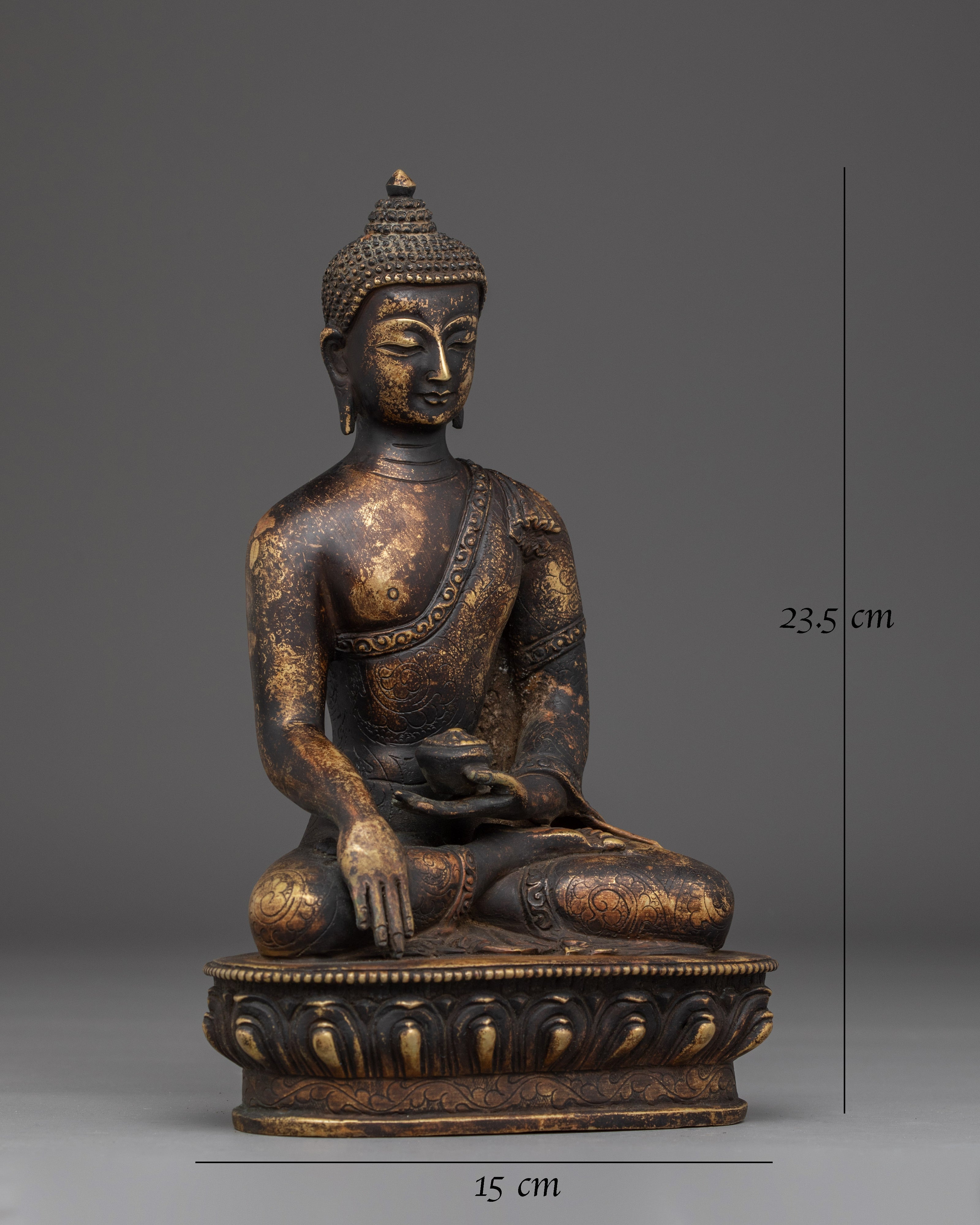 Shakyamuni Buddha Statue with Antique Finish
