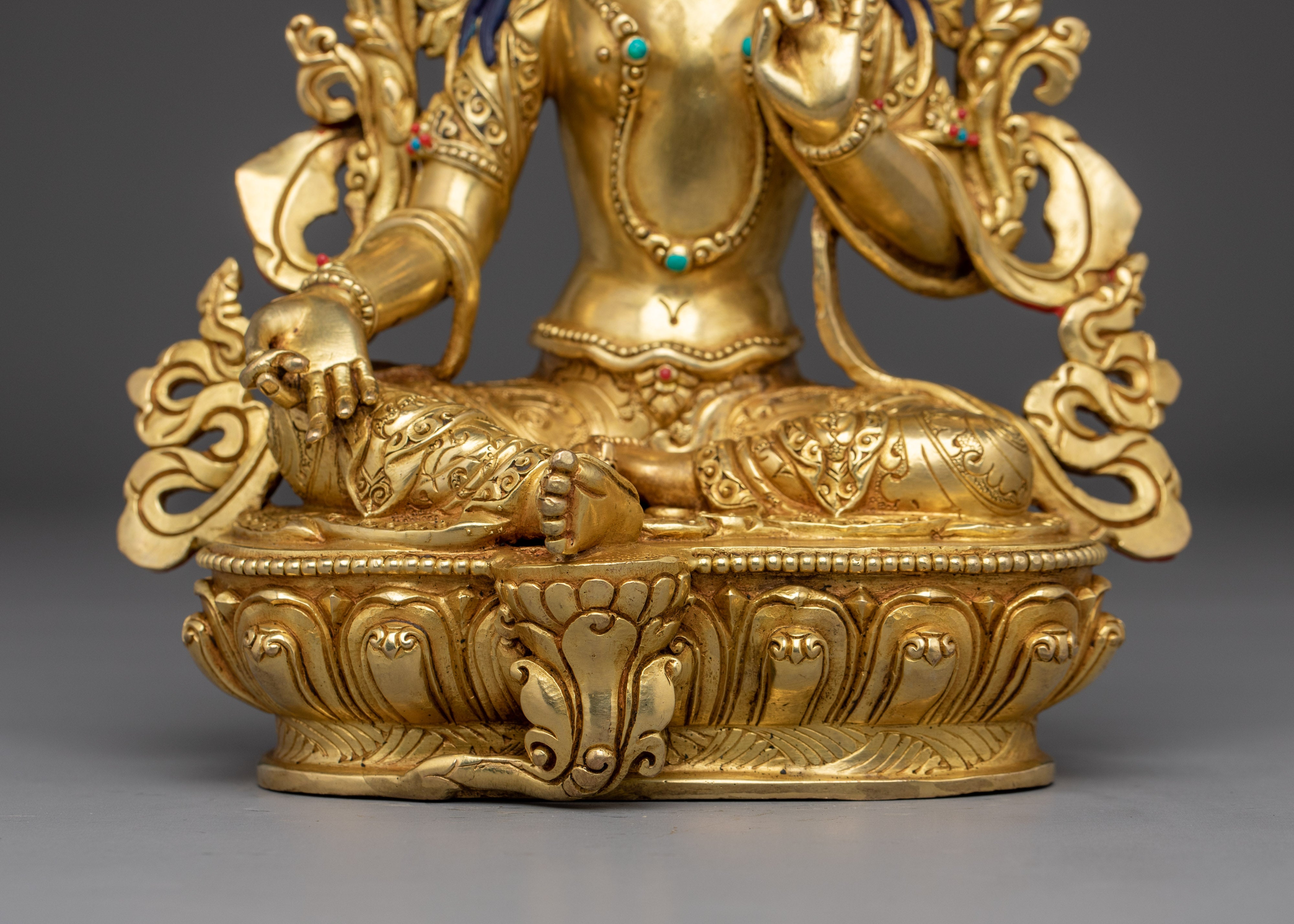Compassionate Green Tara Copper Statue | Mother of All Buddhas