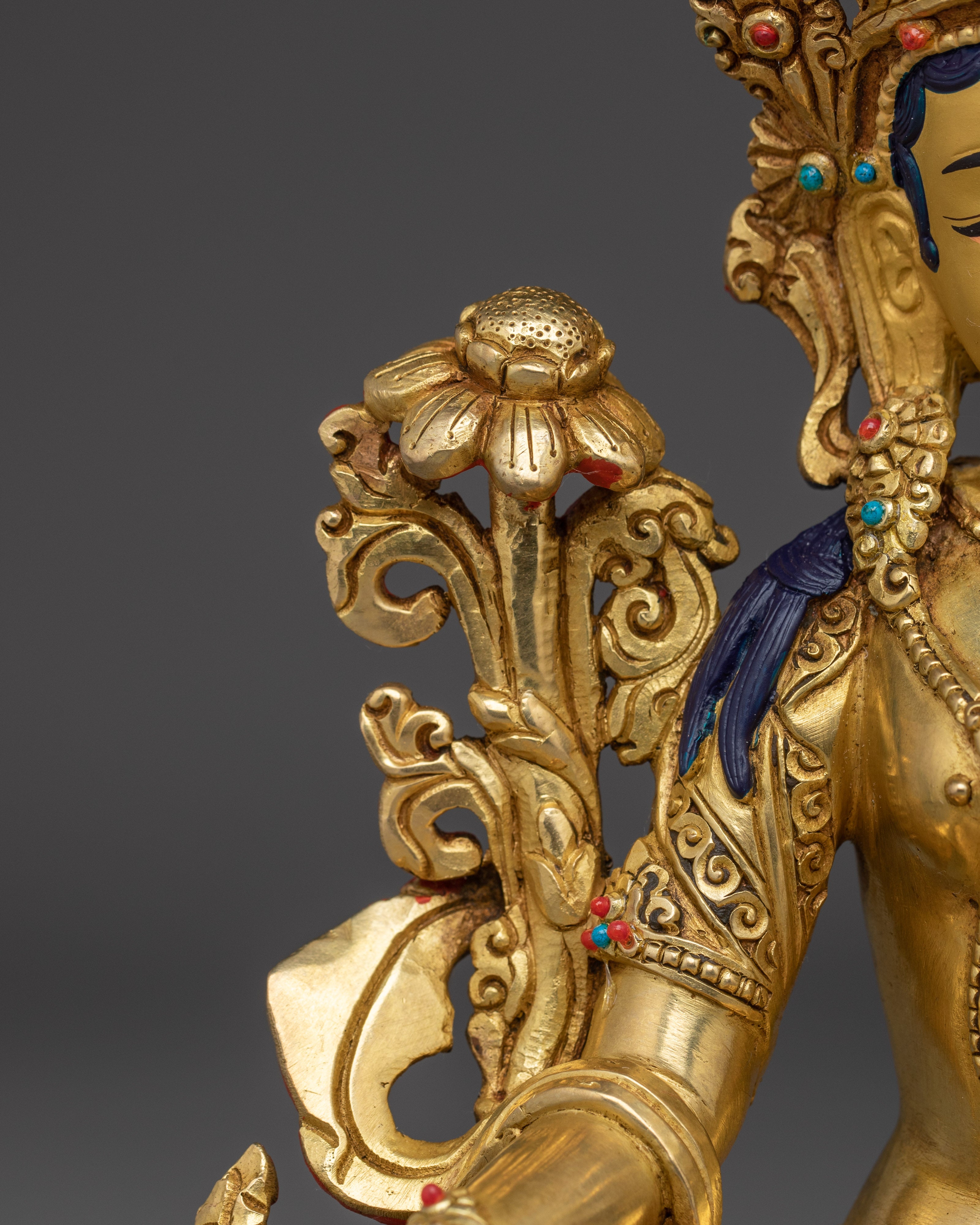 Compassionate Green Tara Copper Statue | Mother of All Buddhas