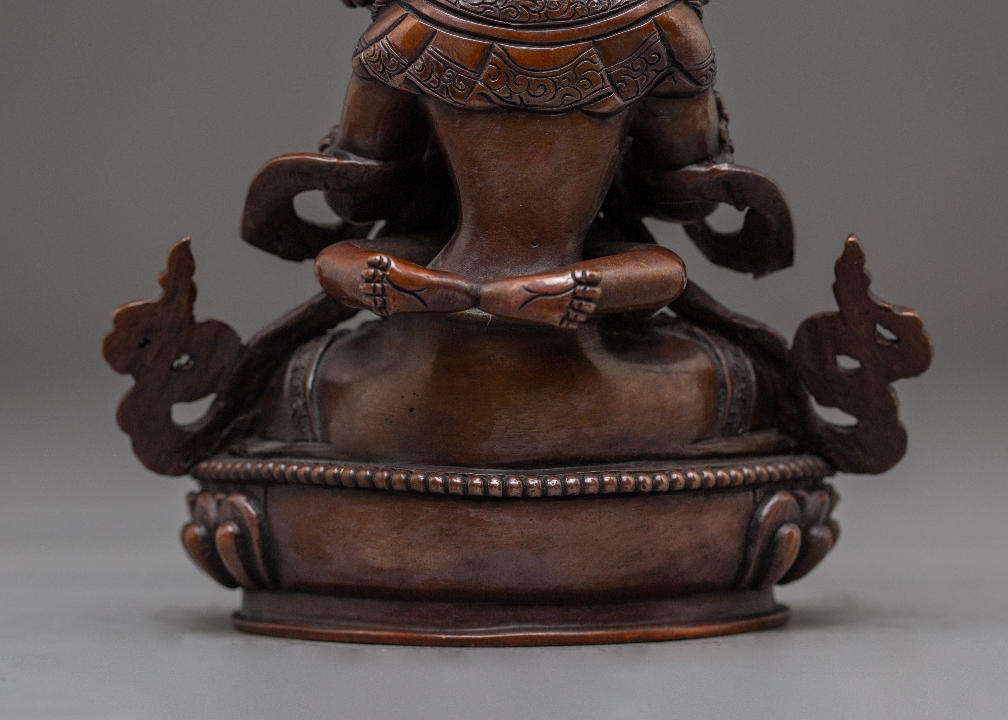 Vajradhara With Consort Oxidized Statue | Primordial Buddha Artwork