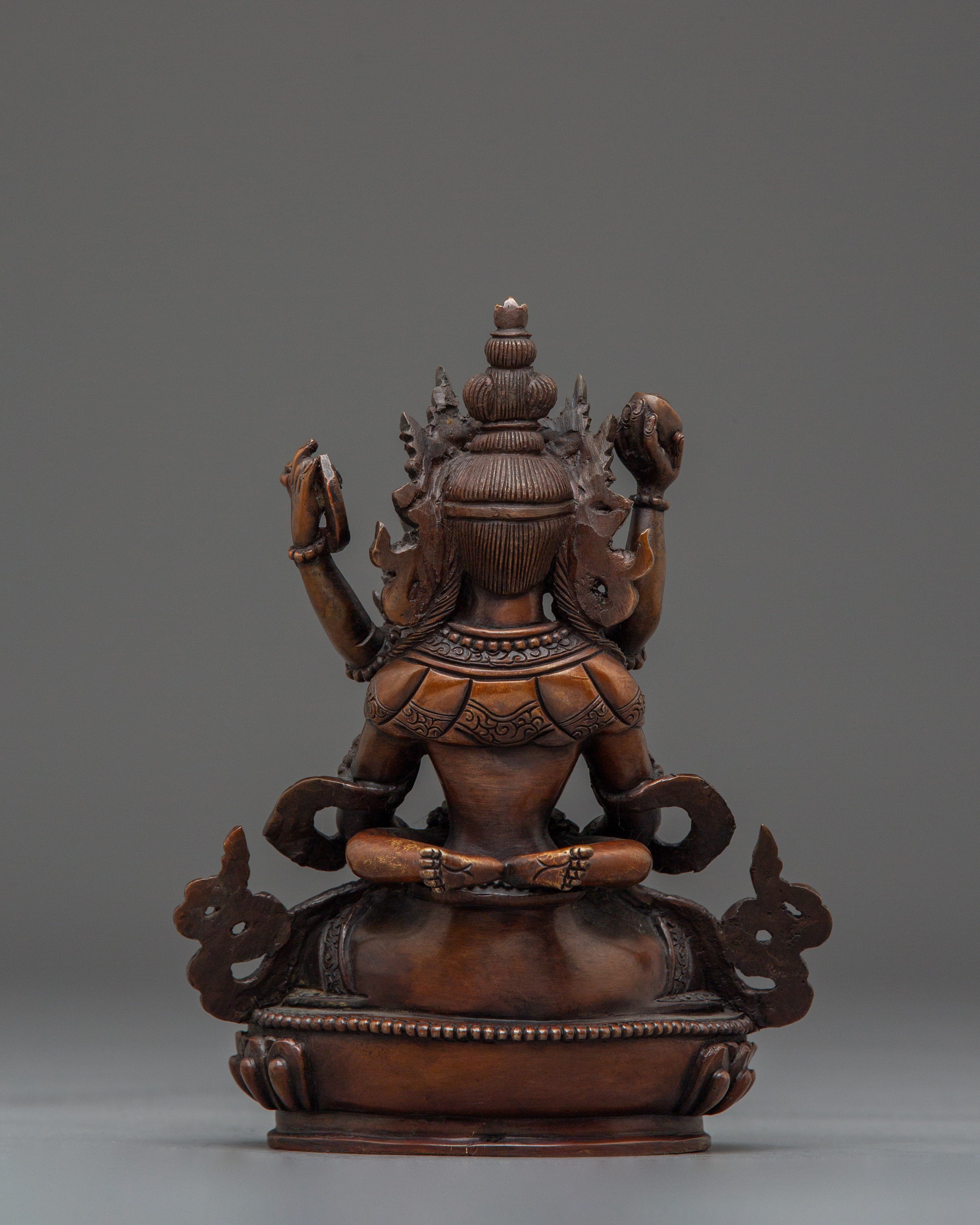 Amitayus With Consort Statue | Buddhist Tantric Deity