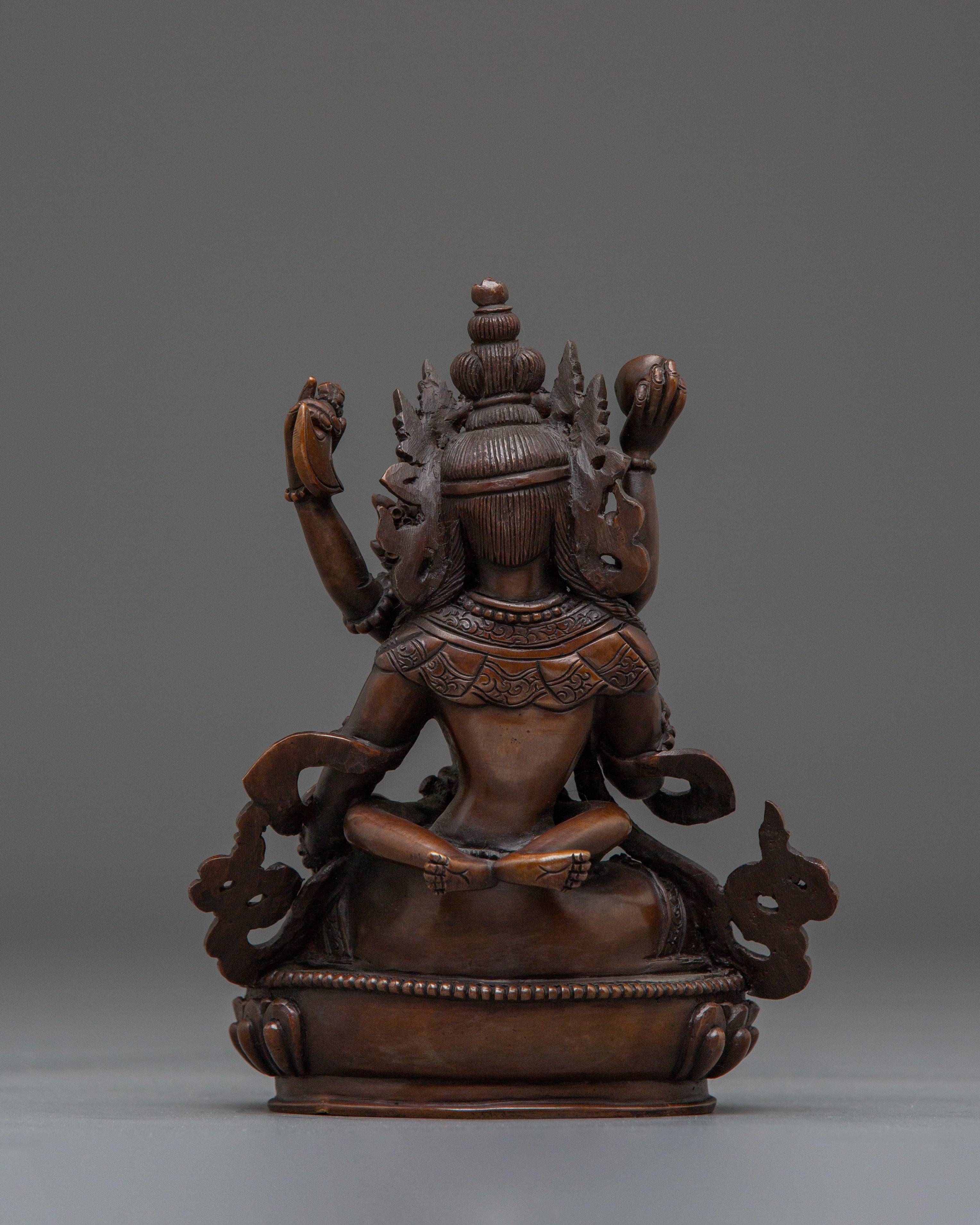 Himalayan Artwork of Vajrasattva With Consort | Yab-Yum in Union Sculpture