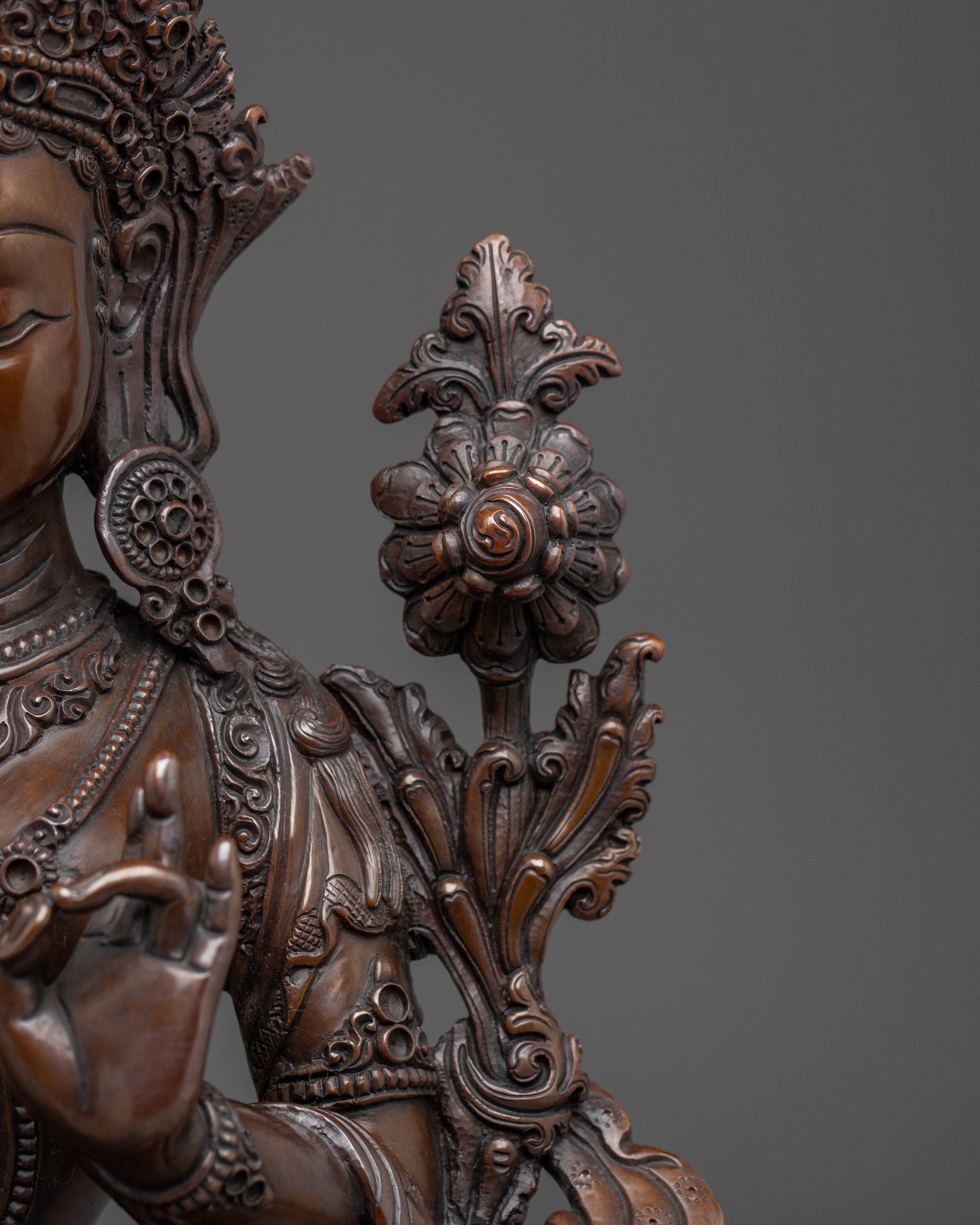Tibetan Green Tara Artwork | Female Buddha