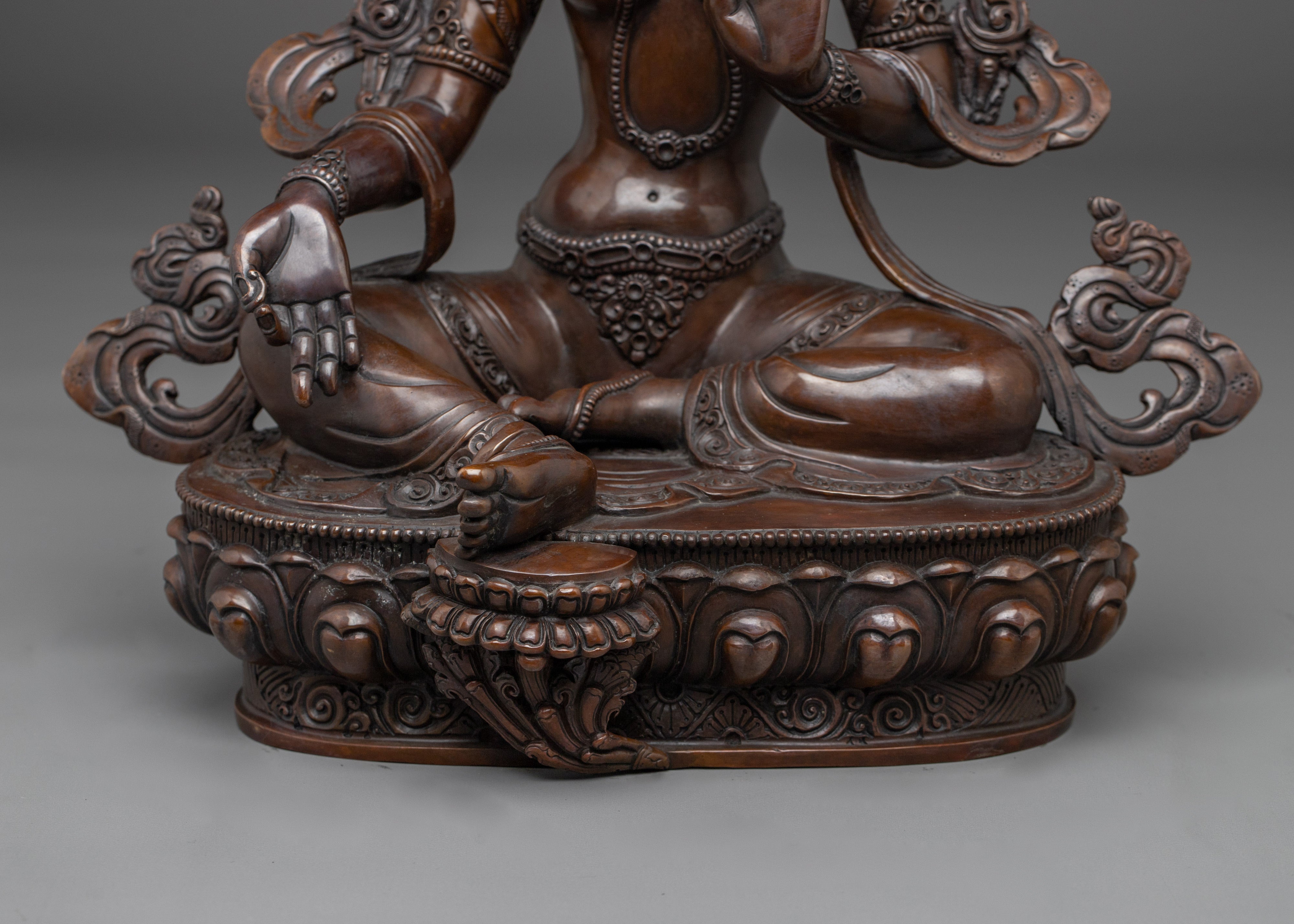 Tibetan Green Tara Artwork | Female Buddha