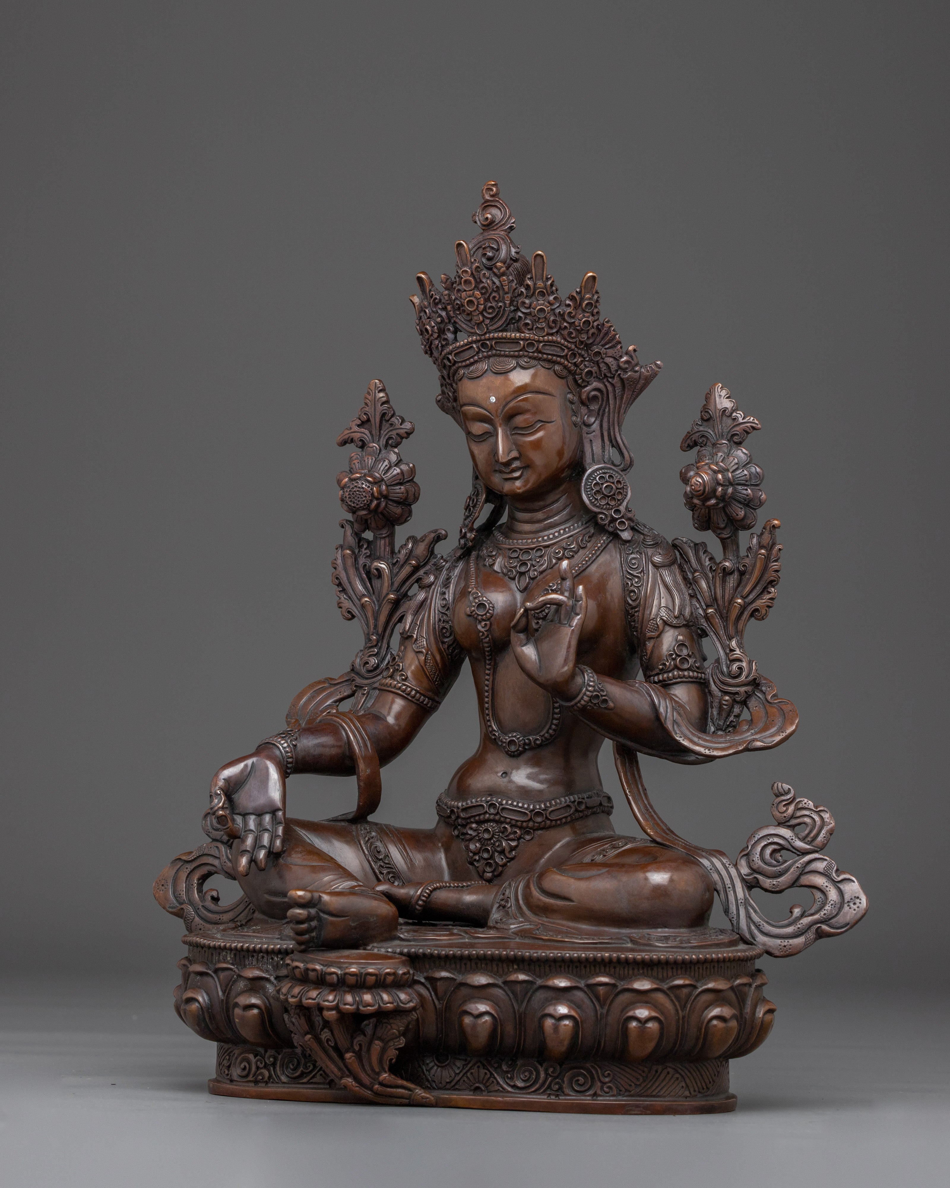 Tibetan Green Tara Artwork | Female Buddha