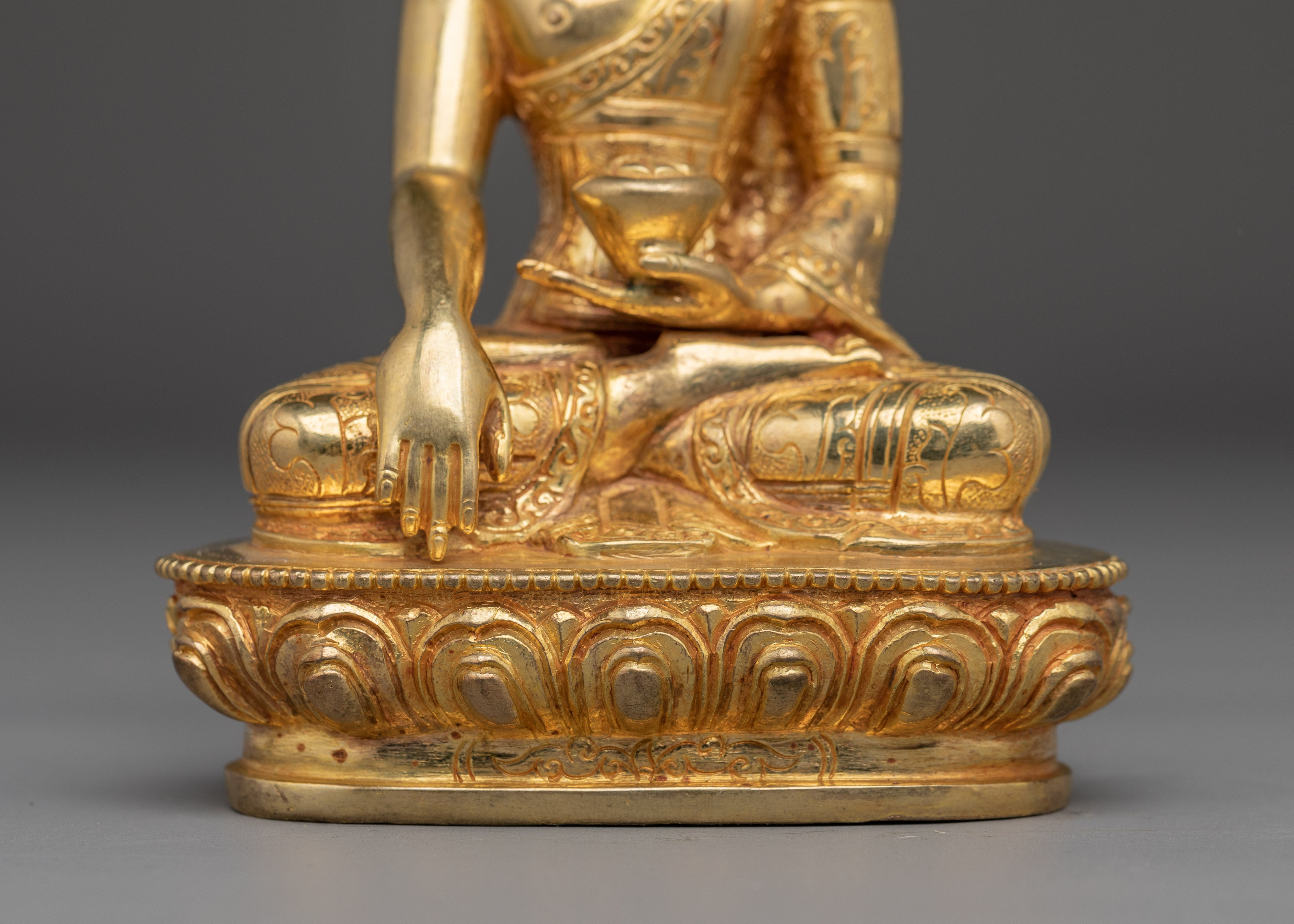 Golden Five Dhyani Buddha Statue Set | Five Enlightened Beings