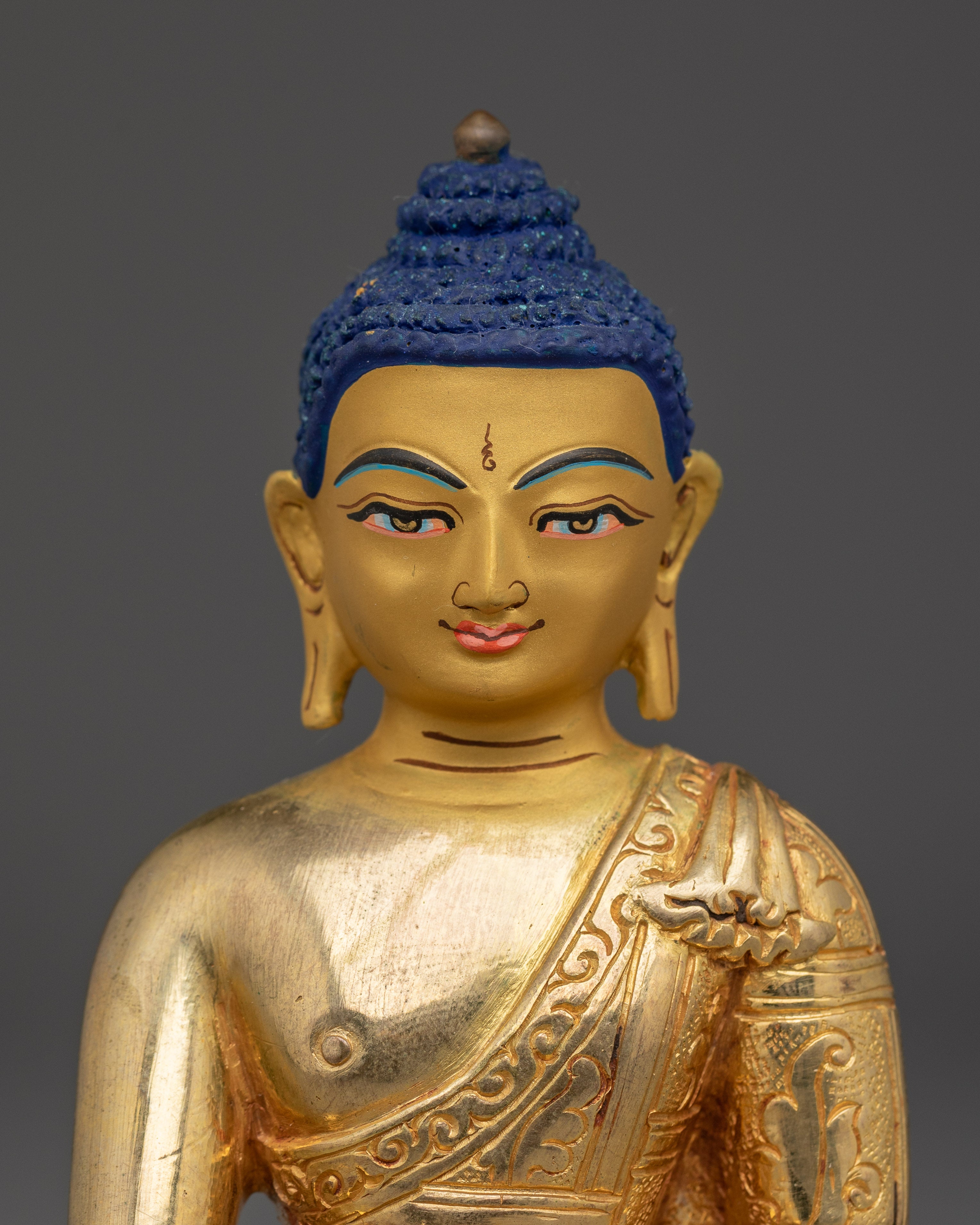 Golden Five Dhyani Buddha Statue Set | Five Enlightened Beings