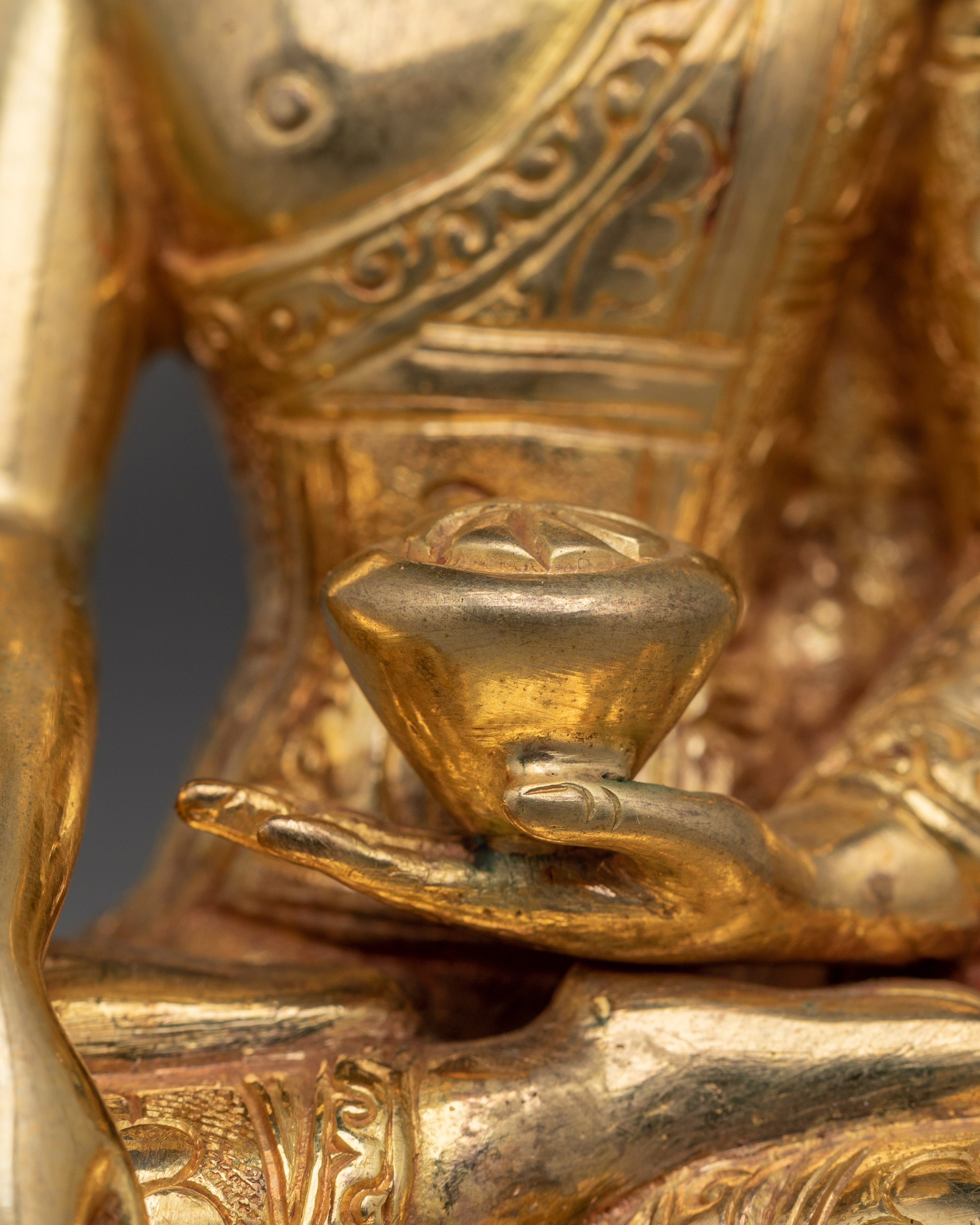 Golden Five Dhyani Buddha Statue Set | Five Enlightened Beings