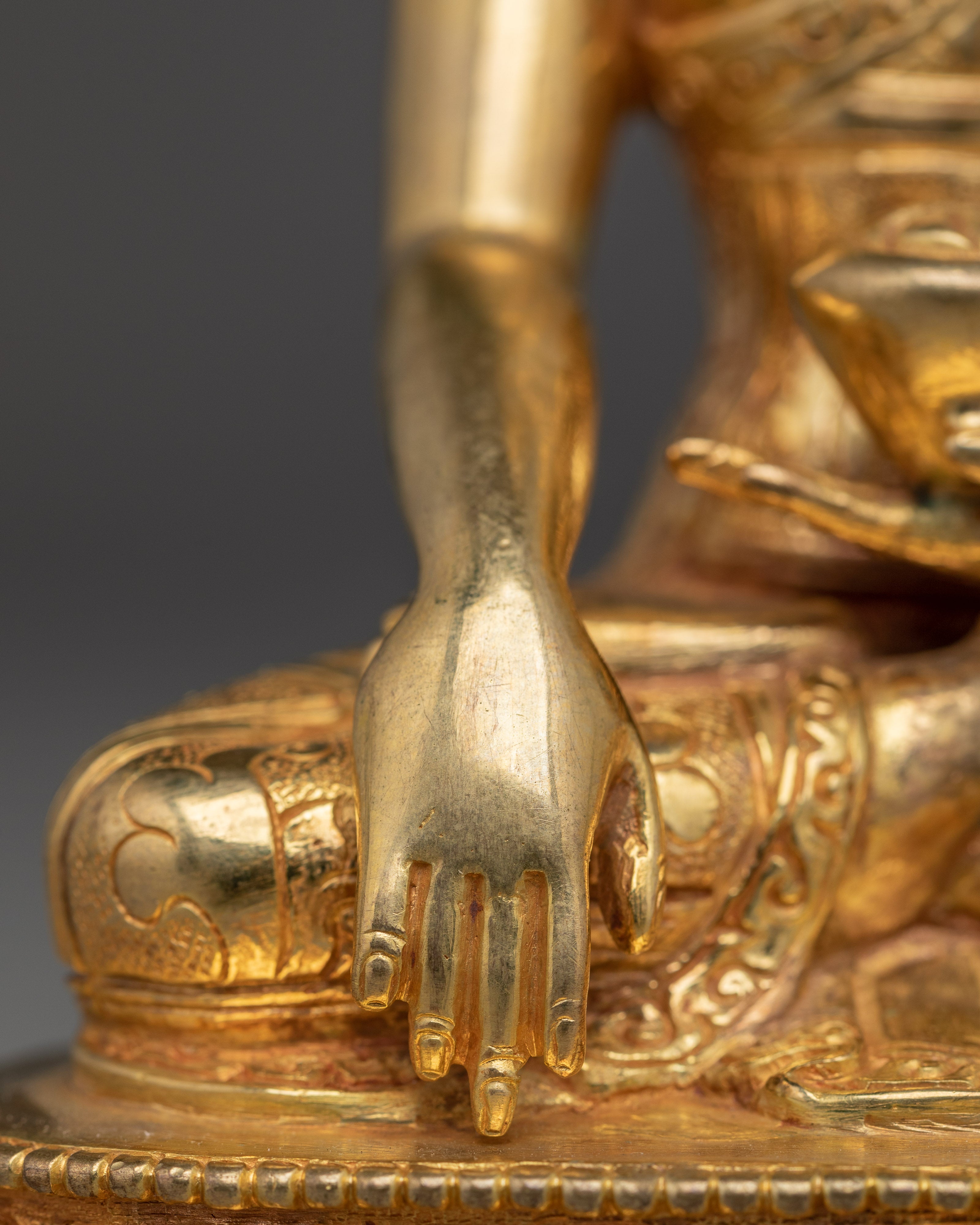 Golden Five Dhyani Buddha Statue Set | Five Enlightened Beings