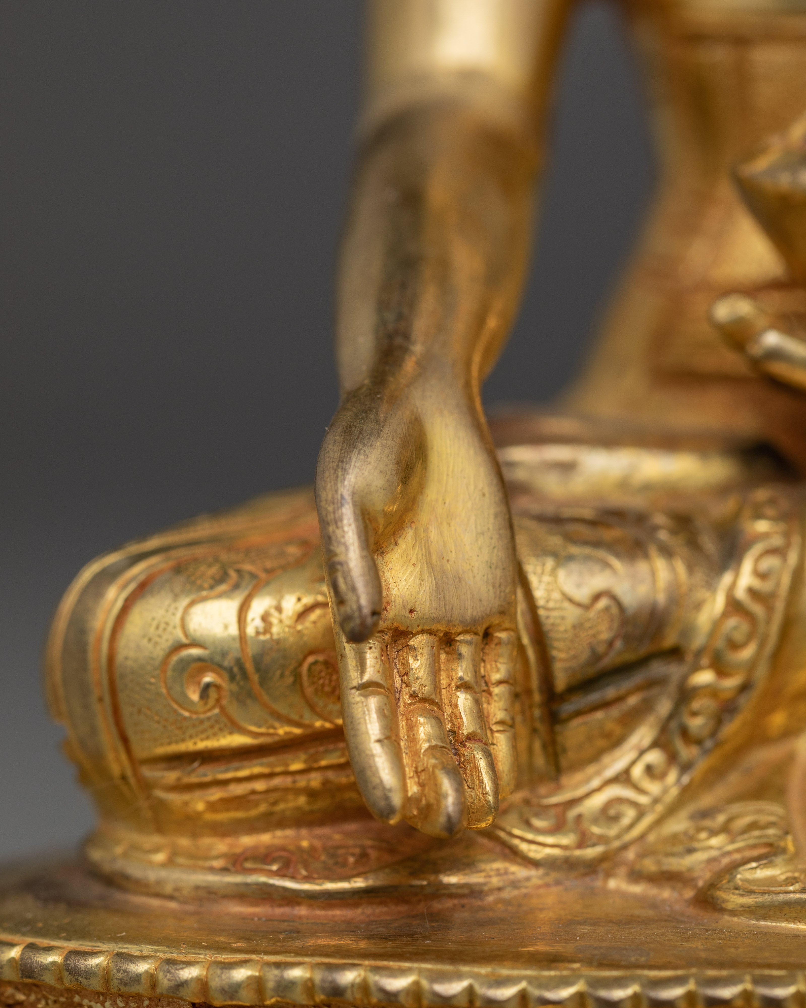 Golden Five Dhyani Buddha Statue Set | Five Enlightened Beings