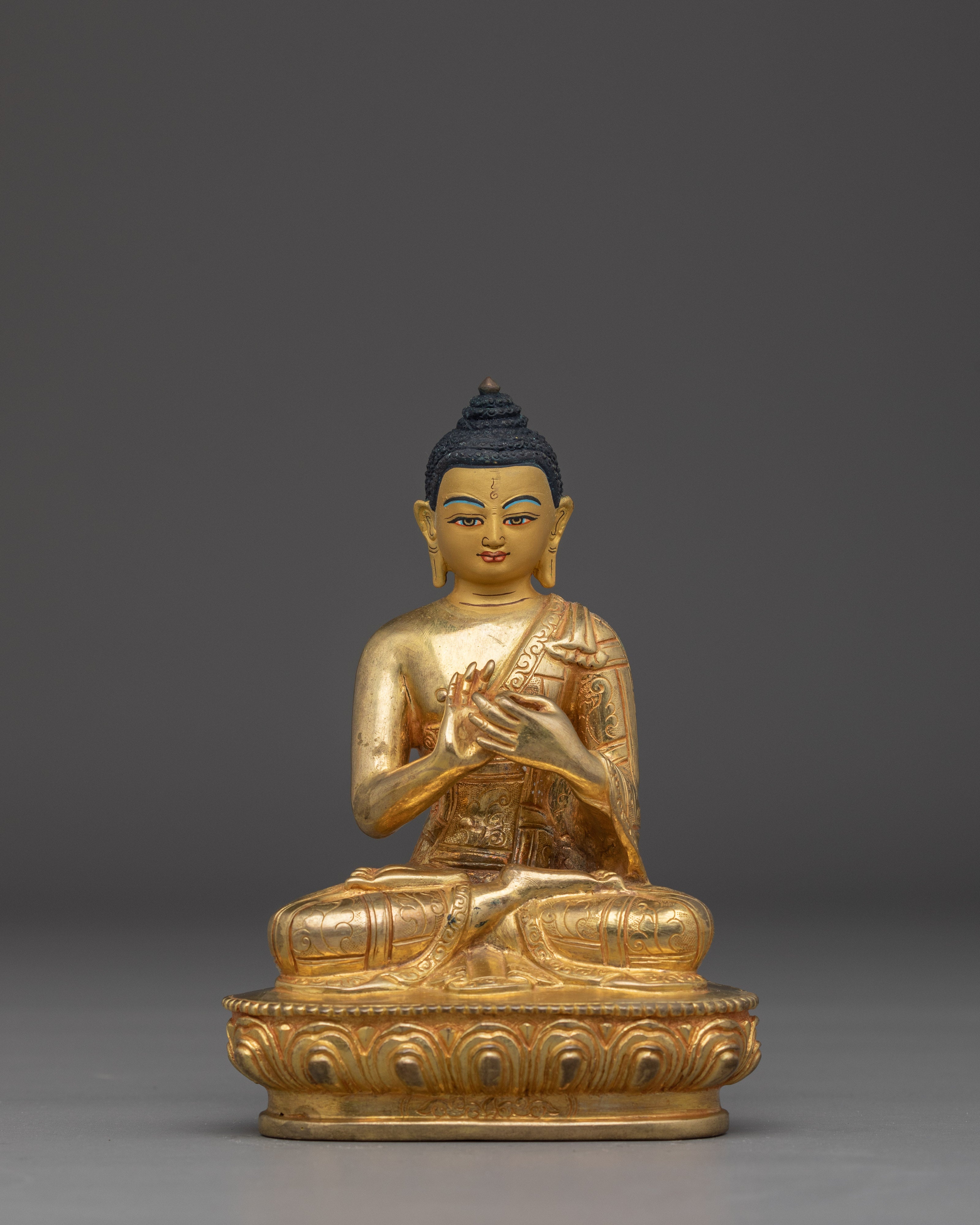 Golden Five Dhyani Buddha Statue Set | Five Enlightened Beings