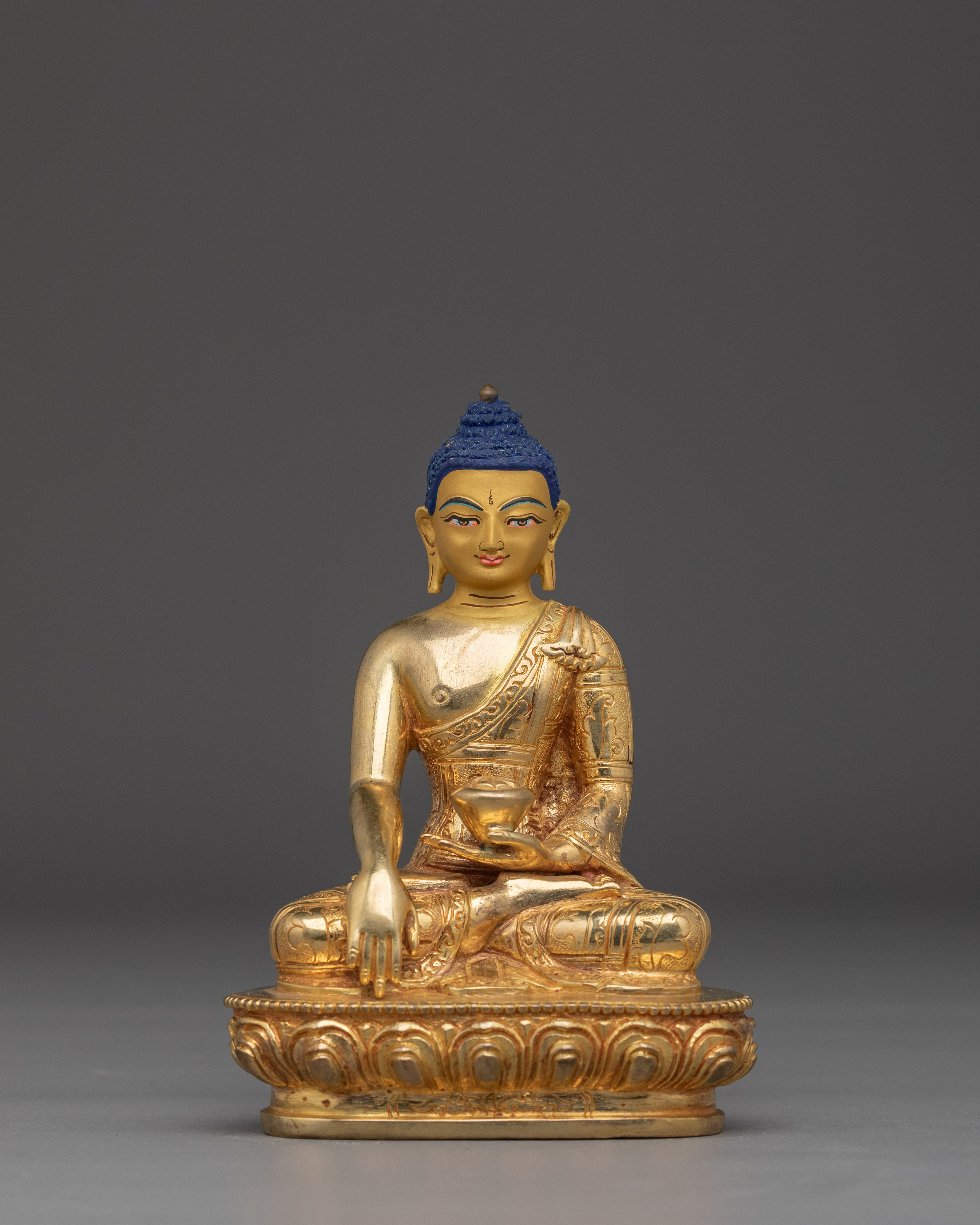 Golden Five Dhyani Buddha Statue Set | Five Enlightened Beings