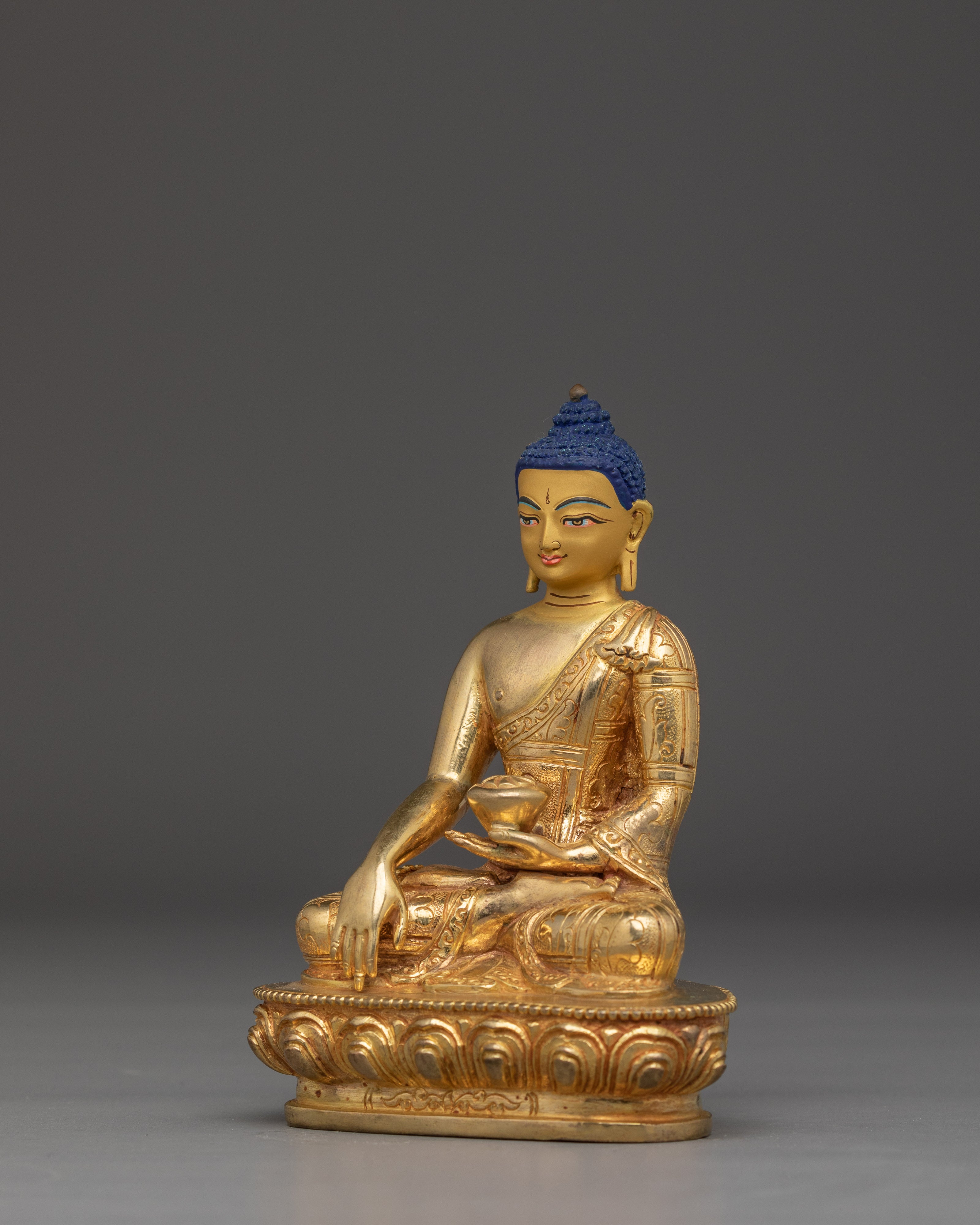 Golden Five Dhyani Buddha Statue Set | Five Enlightened Beings