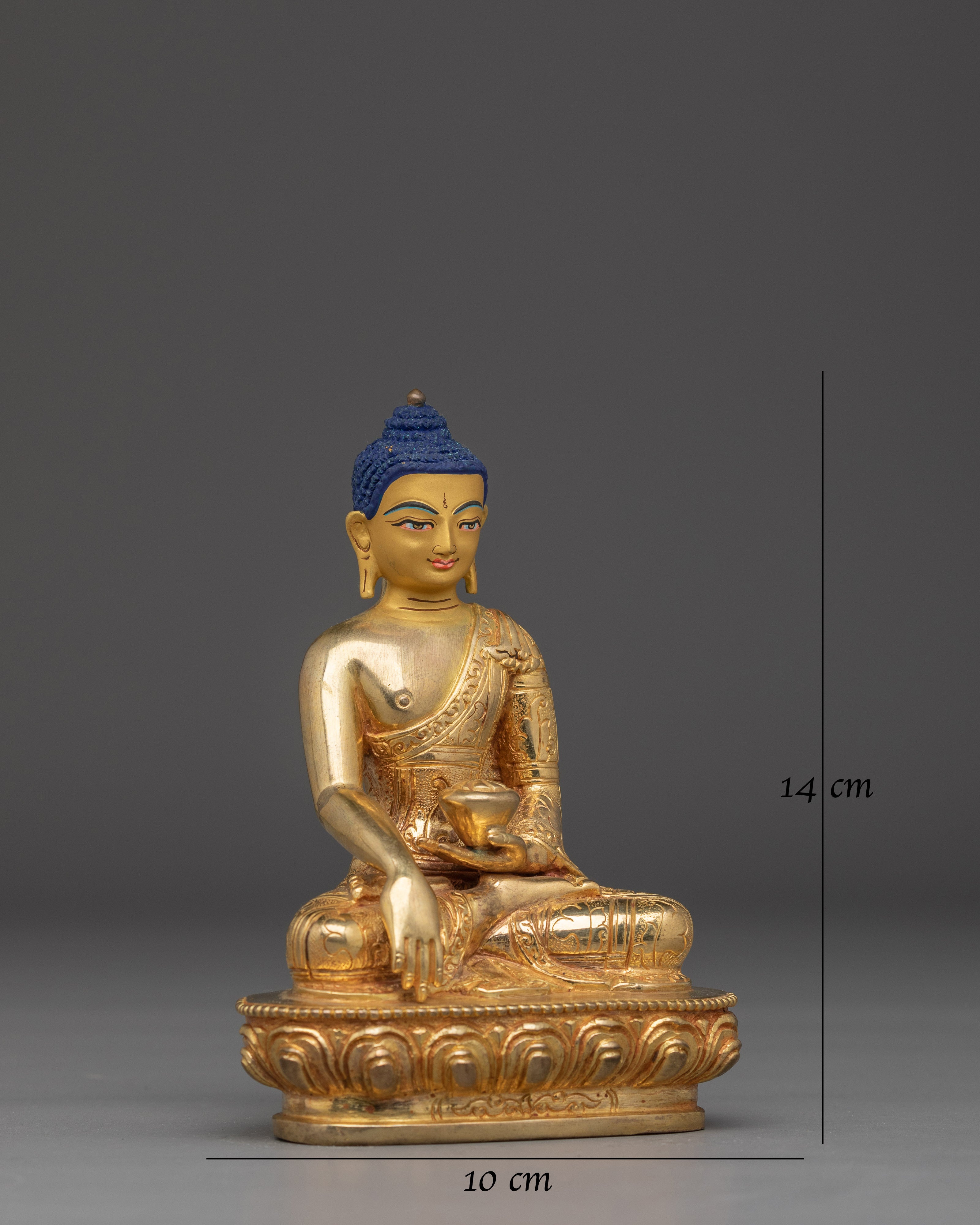 Golden Five Dhyani Buddha Statue Set | Five Enlightened Beings