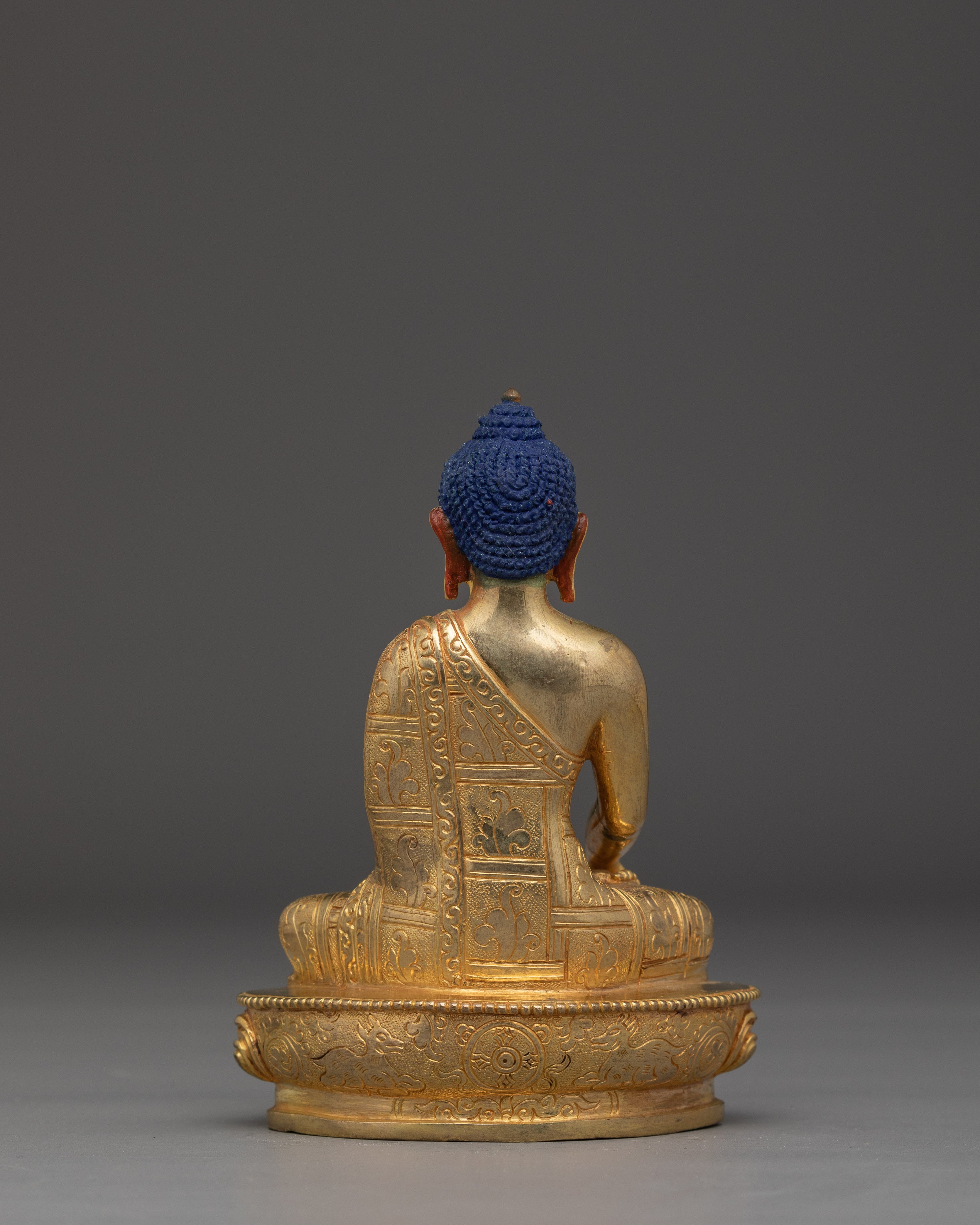 Golden Five Dhyani Buddha Statue Set | Five Enlightened Beings