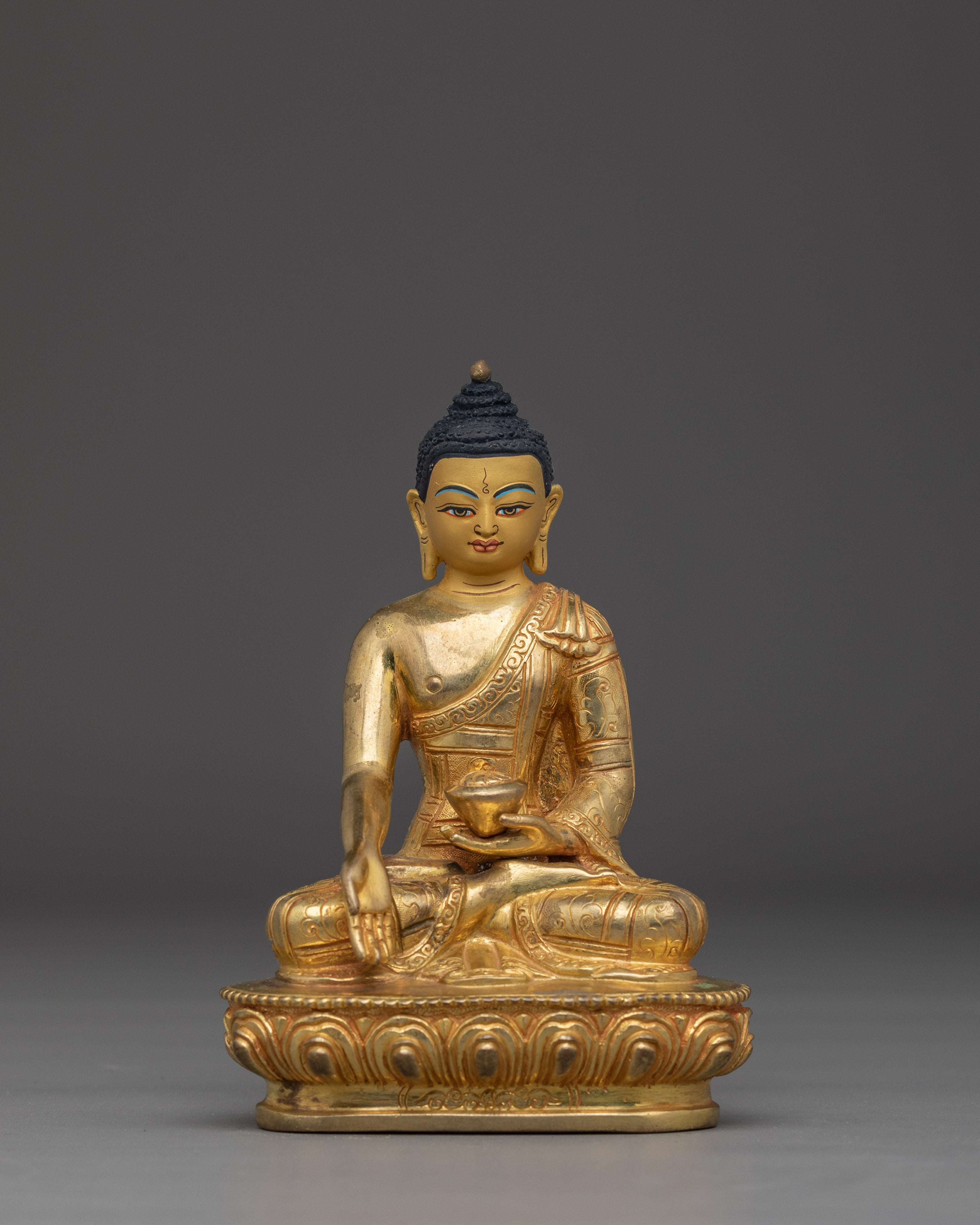 Golden Five Dhyani Buddha Statue Set | Five Enlightened Beings