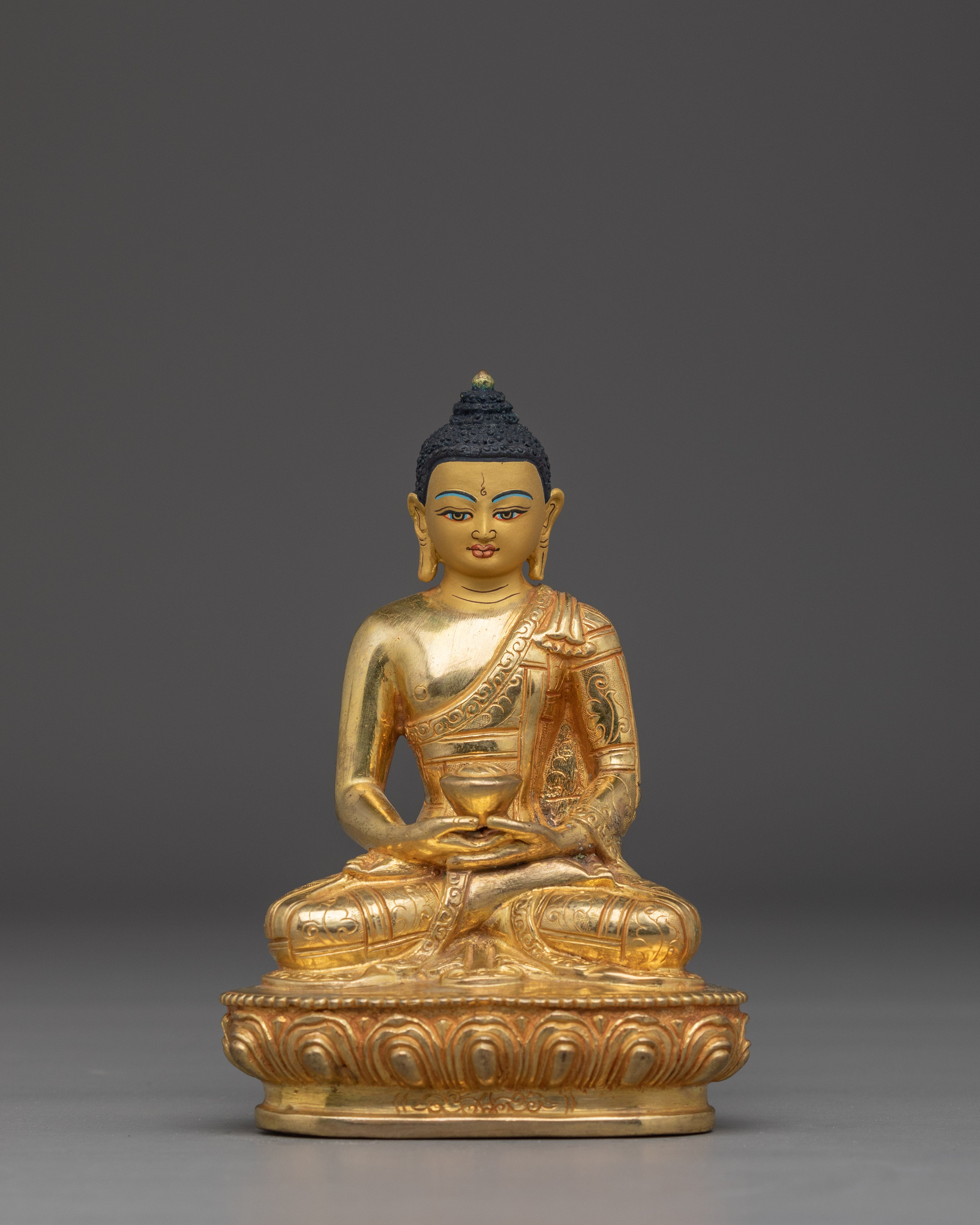 Golden Five Dhyani Buddha Statue Set | Five Enlightened Beings