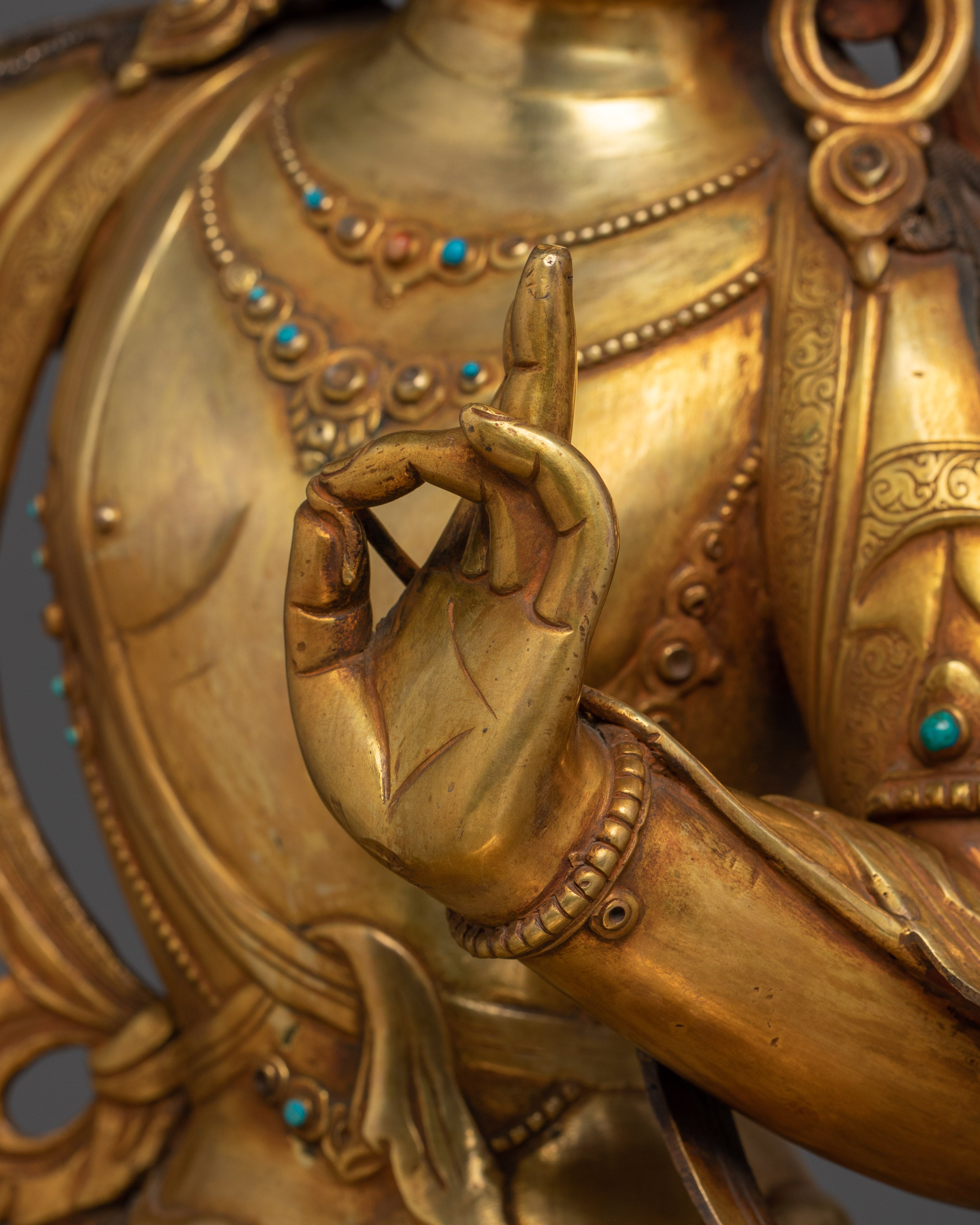 Radiant Wisdom Bodhisattva Manjushri Statue | Buddhist Spiritual Artwork