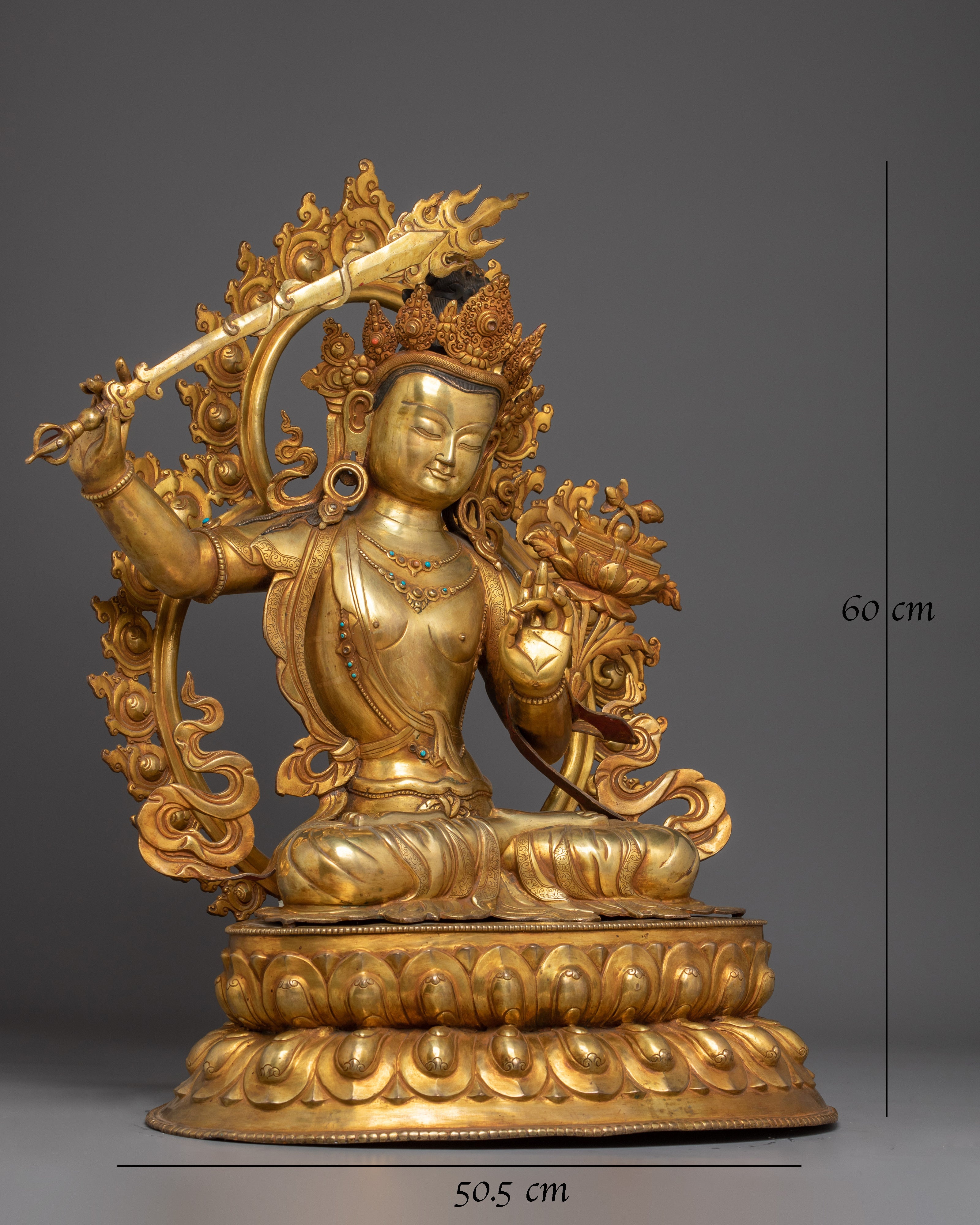 Radiant Wisdom Bodhisattva Manjushri Statue