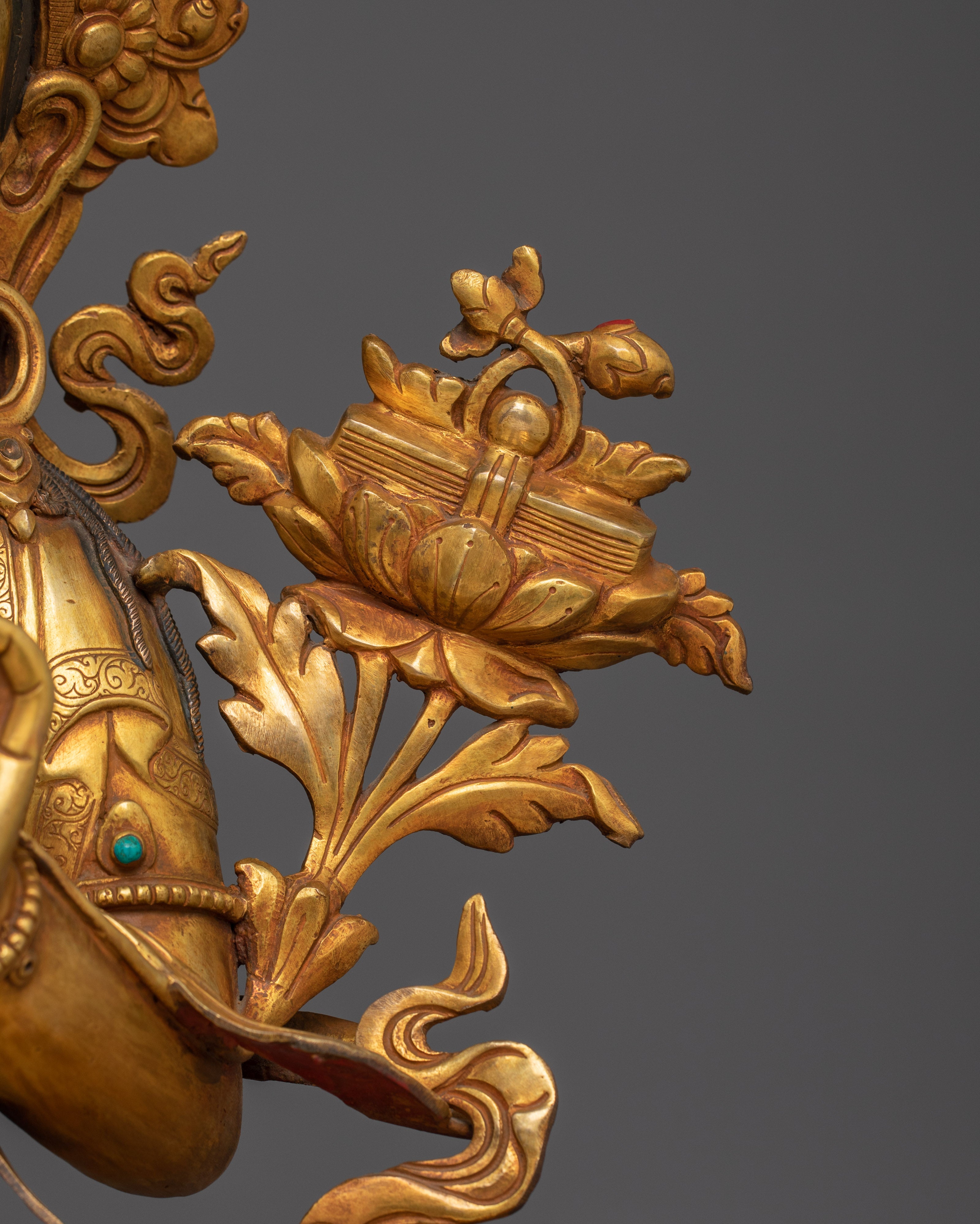 Radiant Wisdom Bodhisattva Manjushri Statue | Buddhist Spiritual Artwork