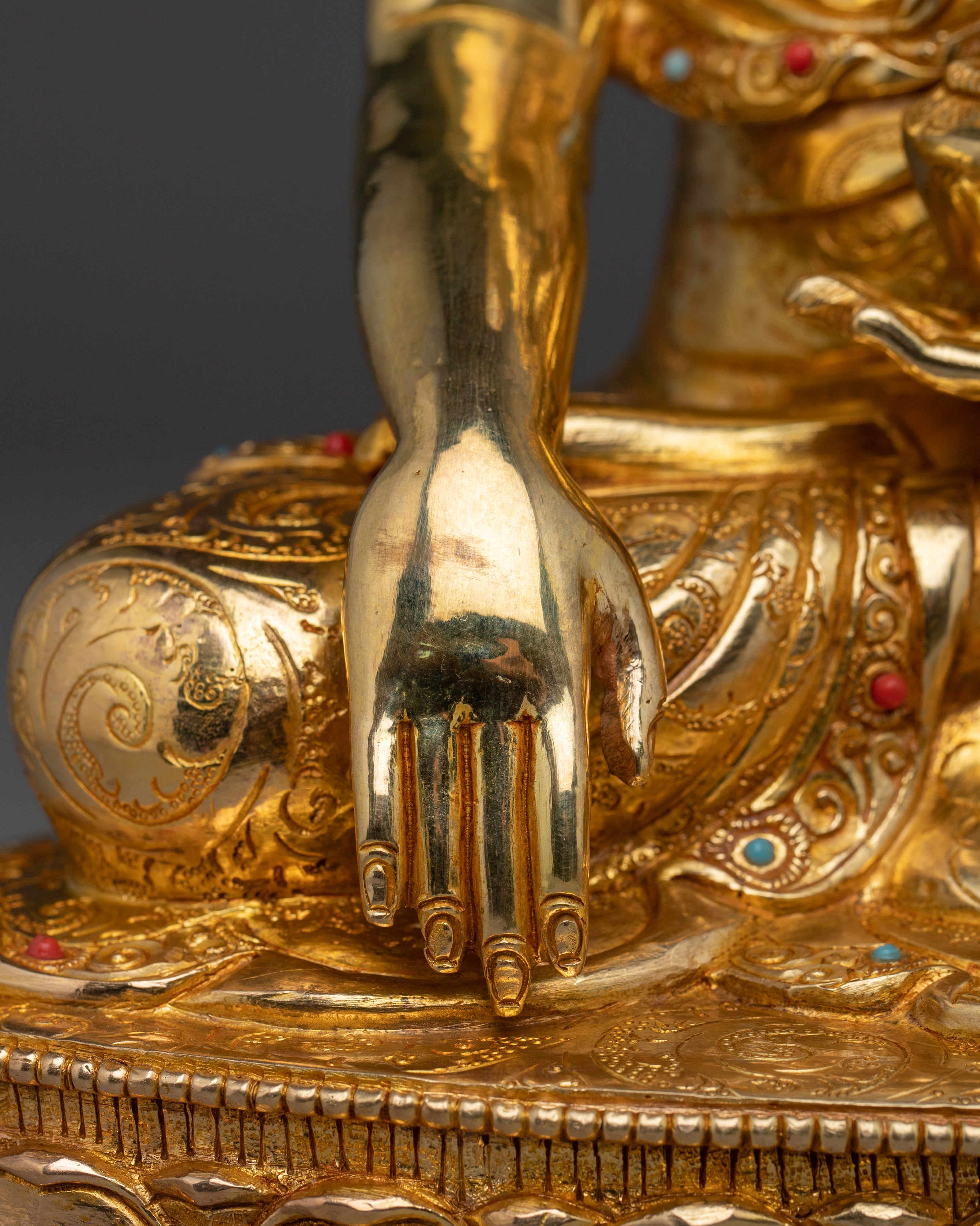 Tibetan Shakyamuni Buddha Spiritual Decor | Himalayan Handmade Statue