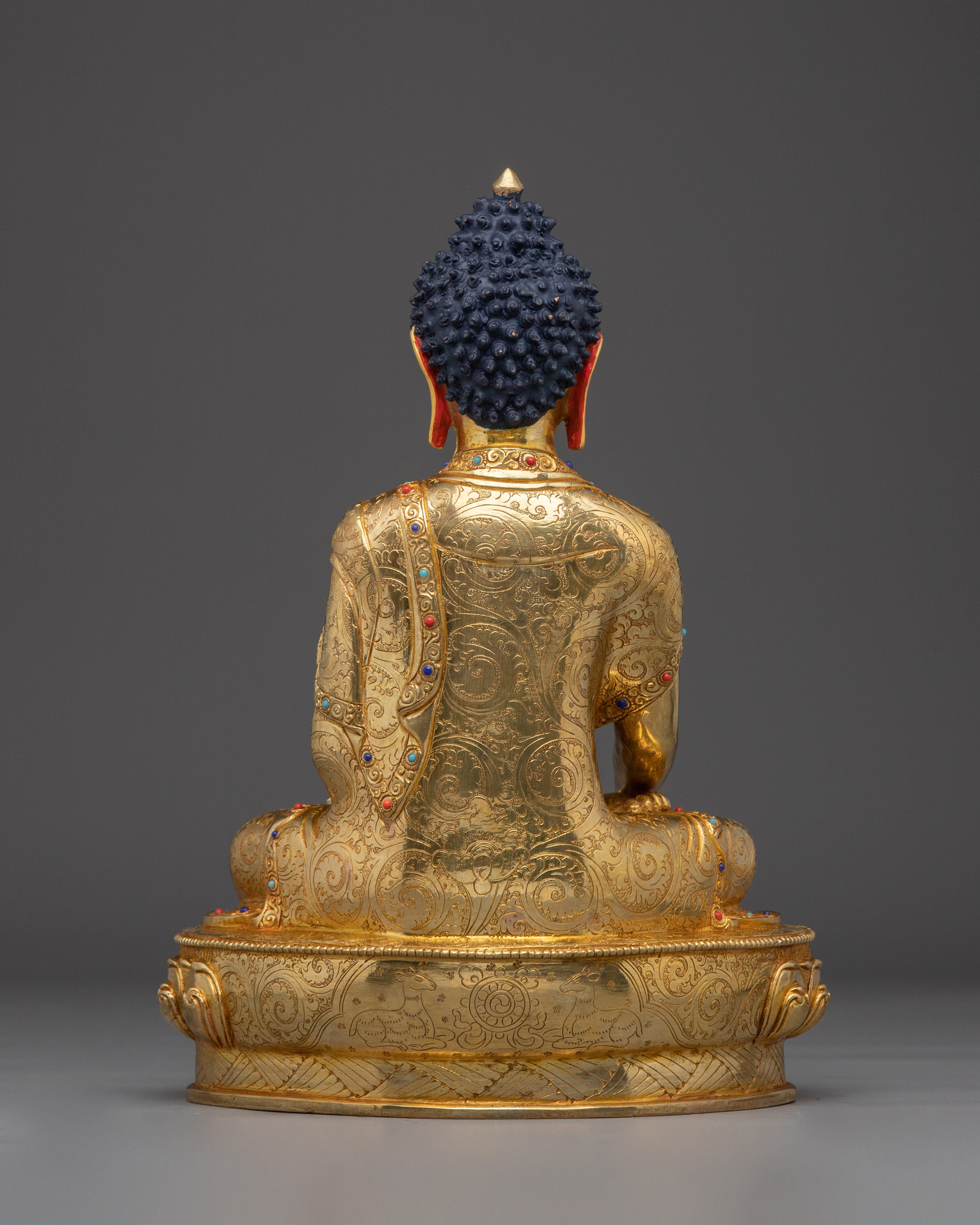 Tibetan Shakyamuni Buddha Spiritual Decor | Himalayan Handmade Statue