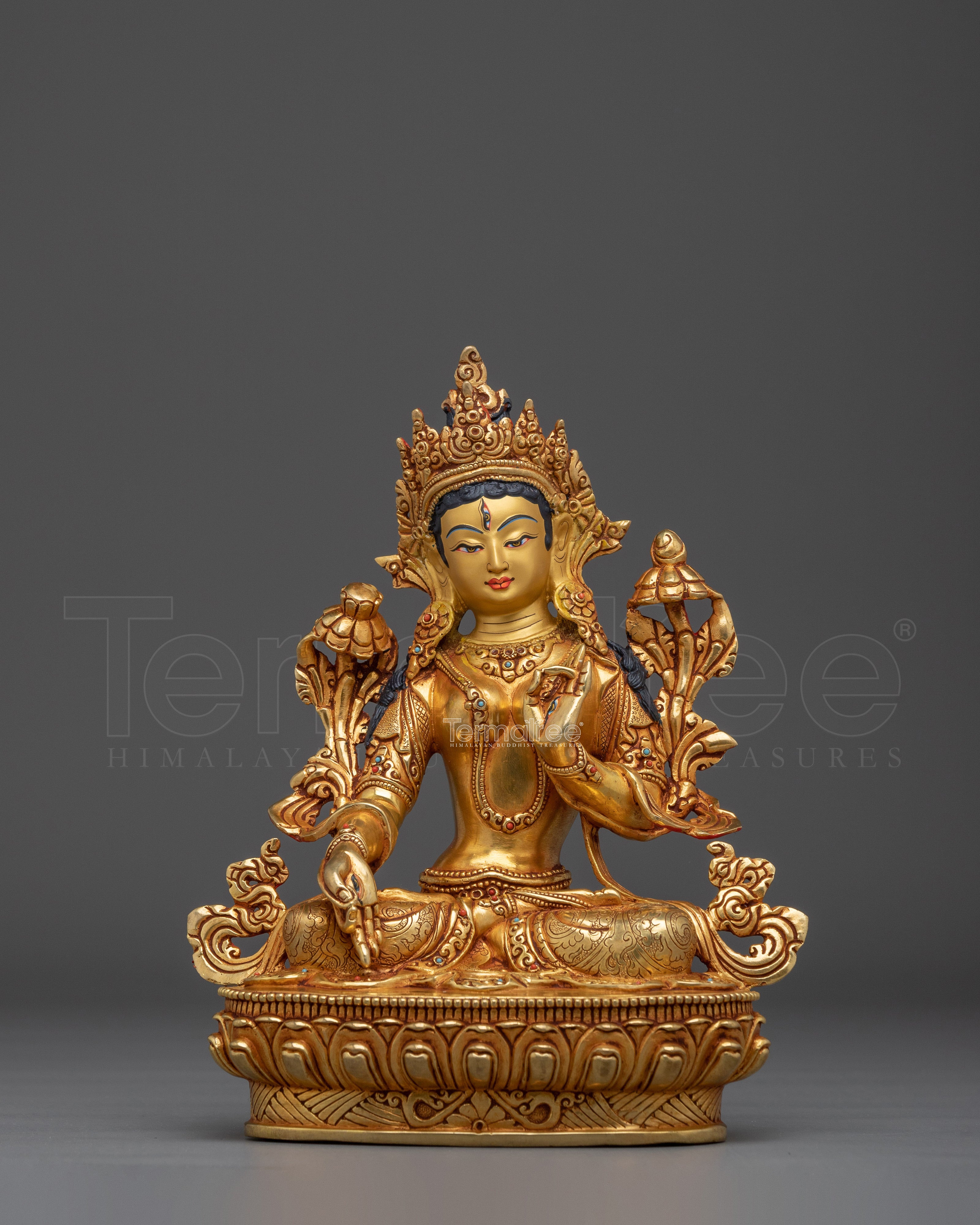 Tibetan Revered Deity Sita Tara | Buddhist Healing Goddess Artwork