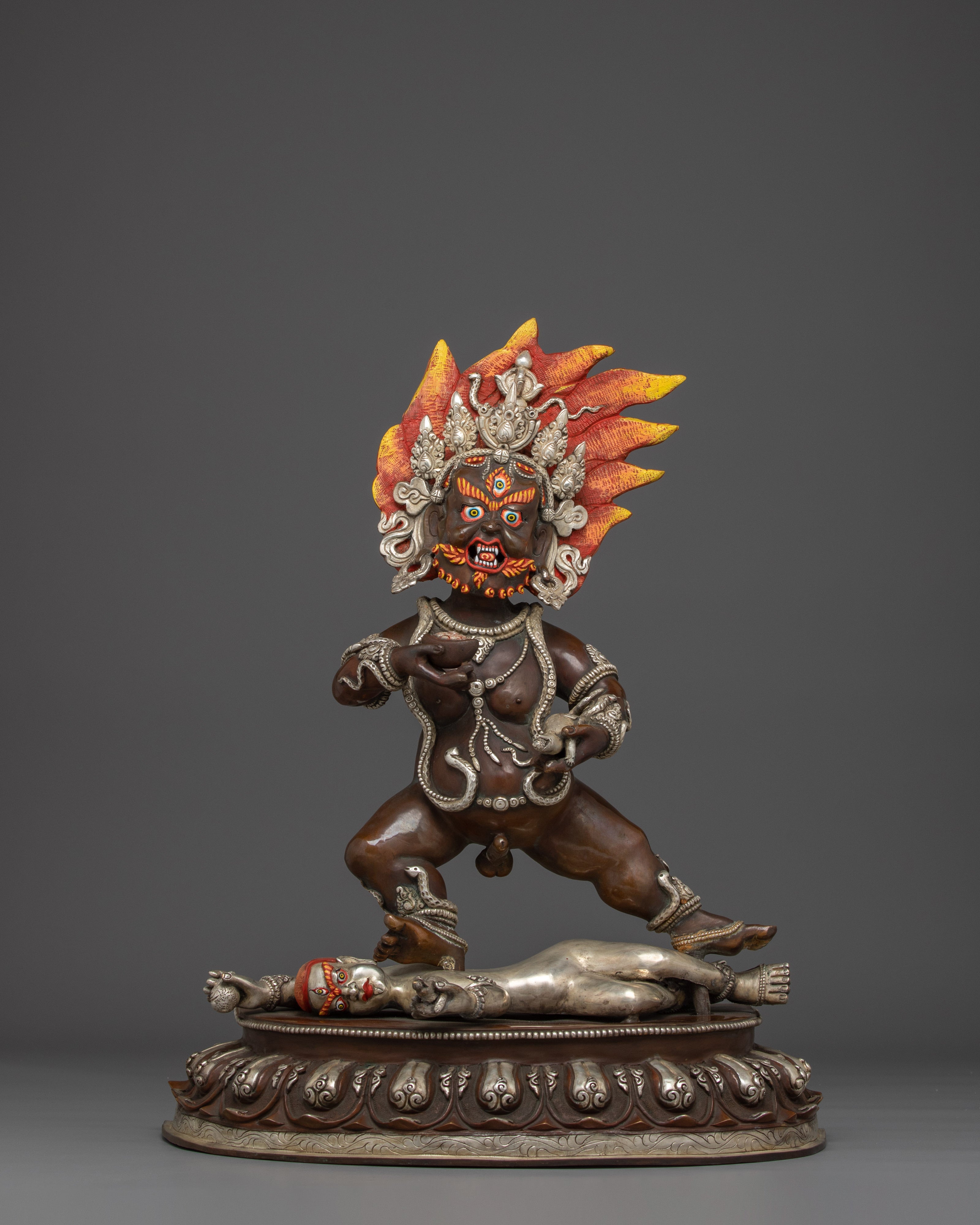 Statue of Vajrayana Black Dzambhala | Wealth Deity
