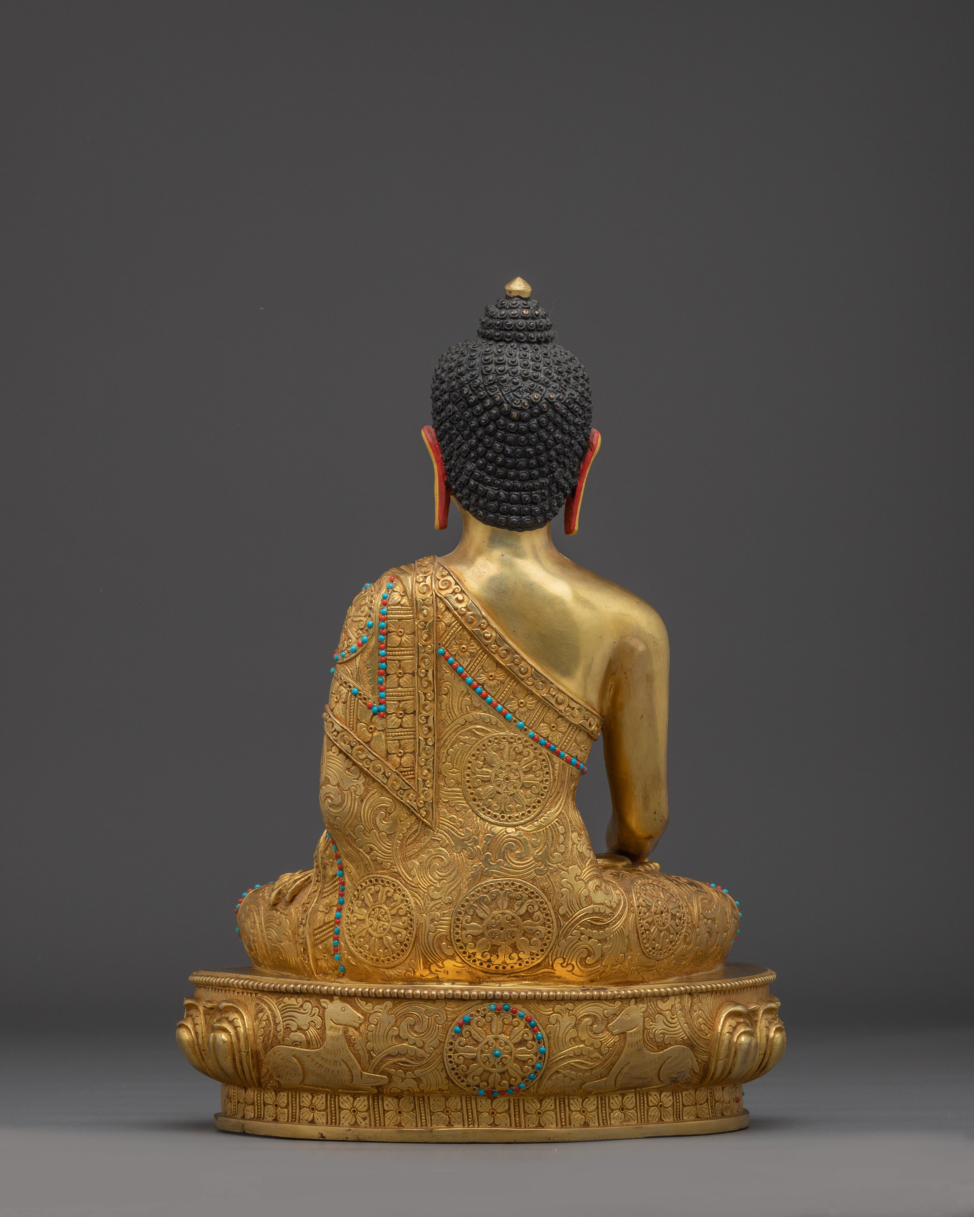 Historical Gautama Buddha Golden Handmade Statue