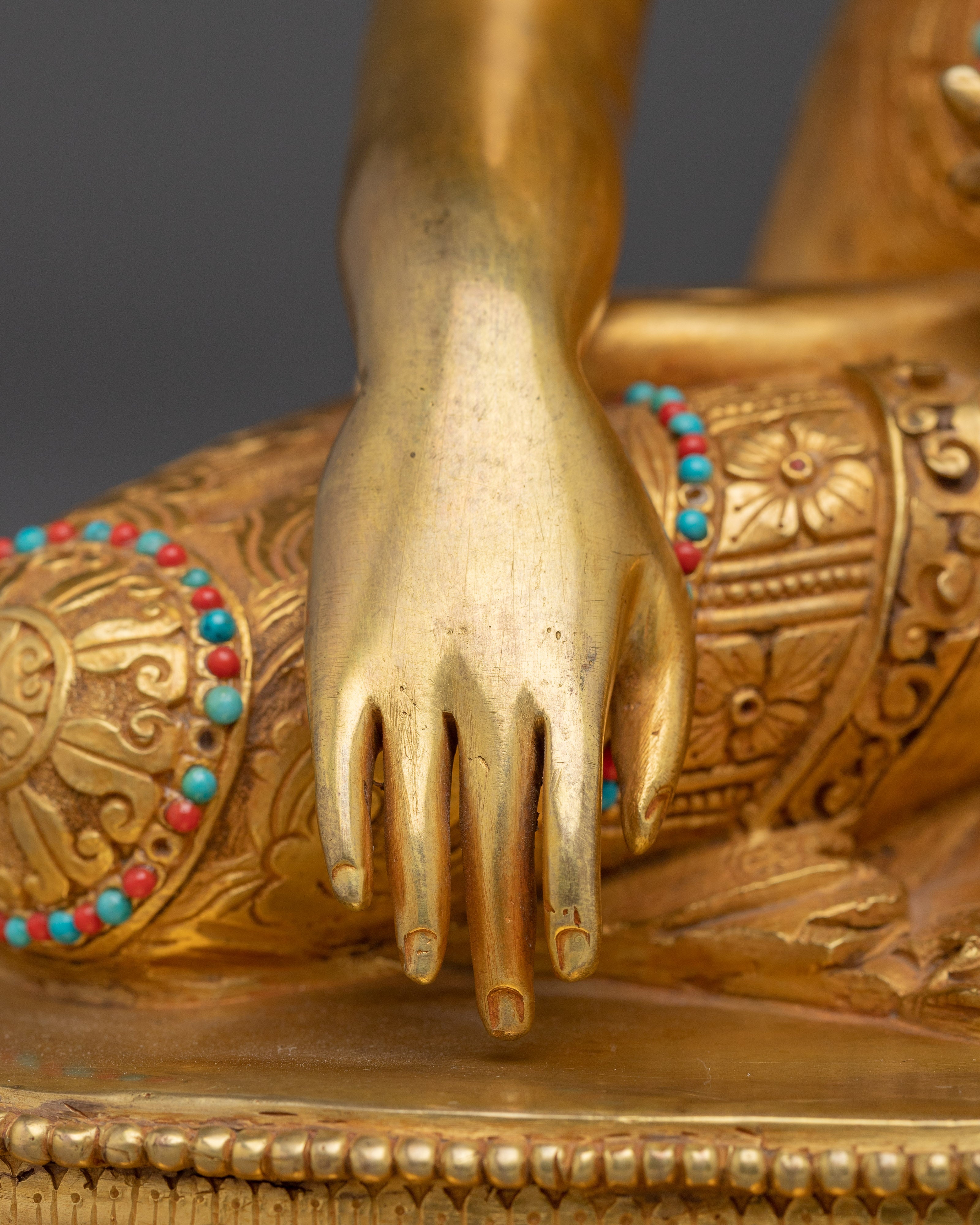 Historical Gautama Buddha Golden Handmade Statue