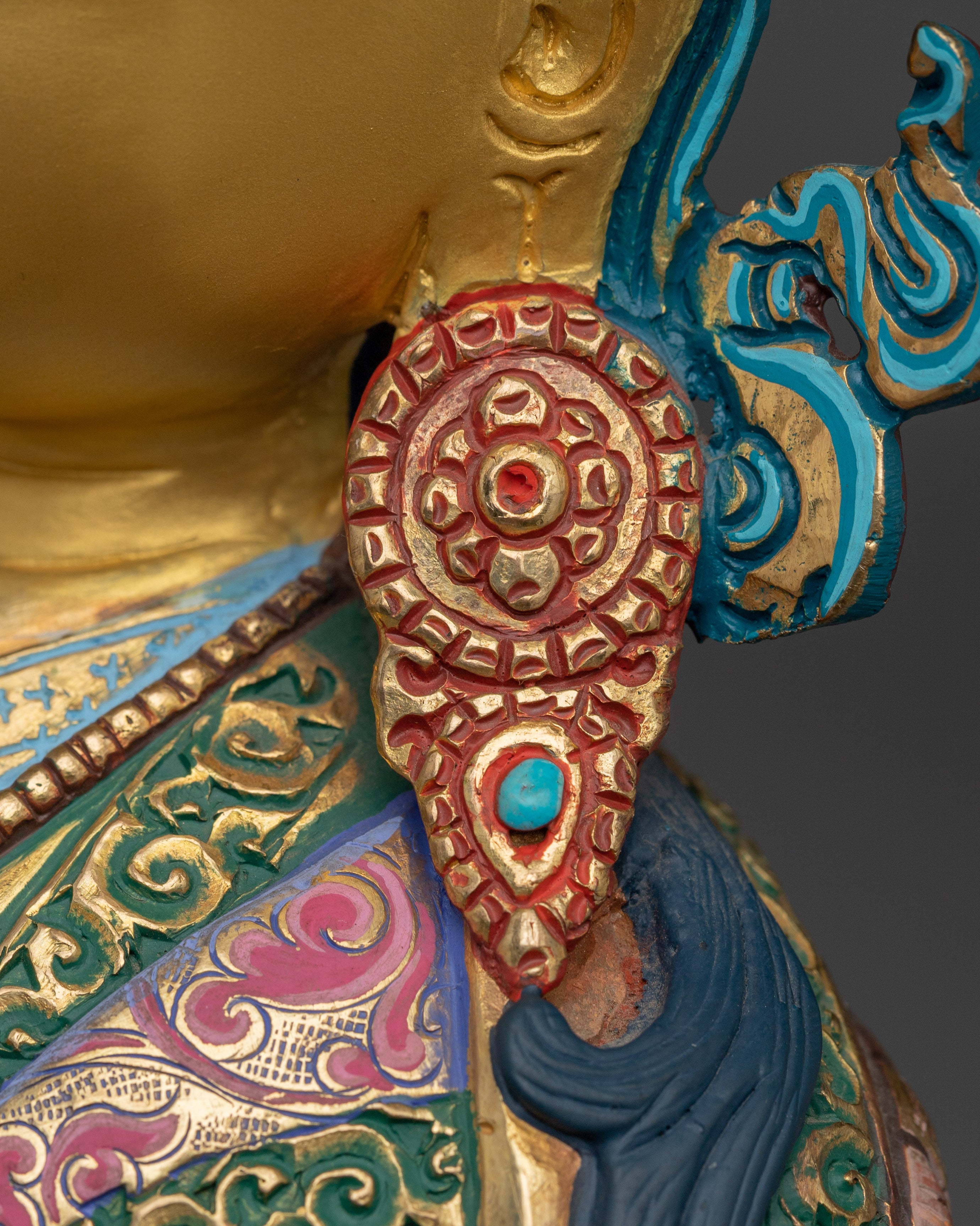 Colorful Guru Tsyoke Dorje Statue | Peaceful Padmasambhava Manifestation
