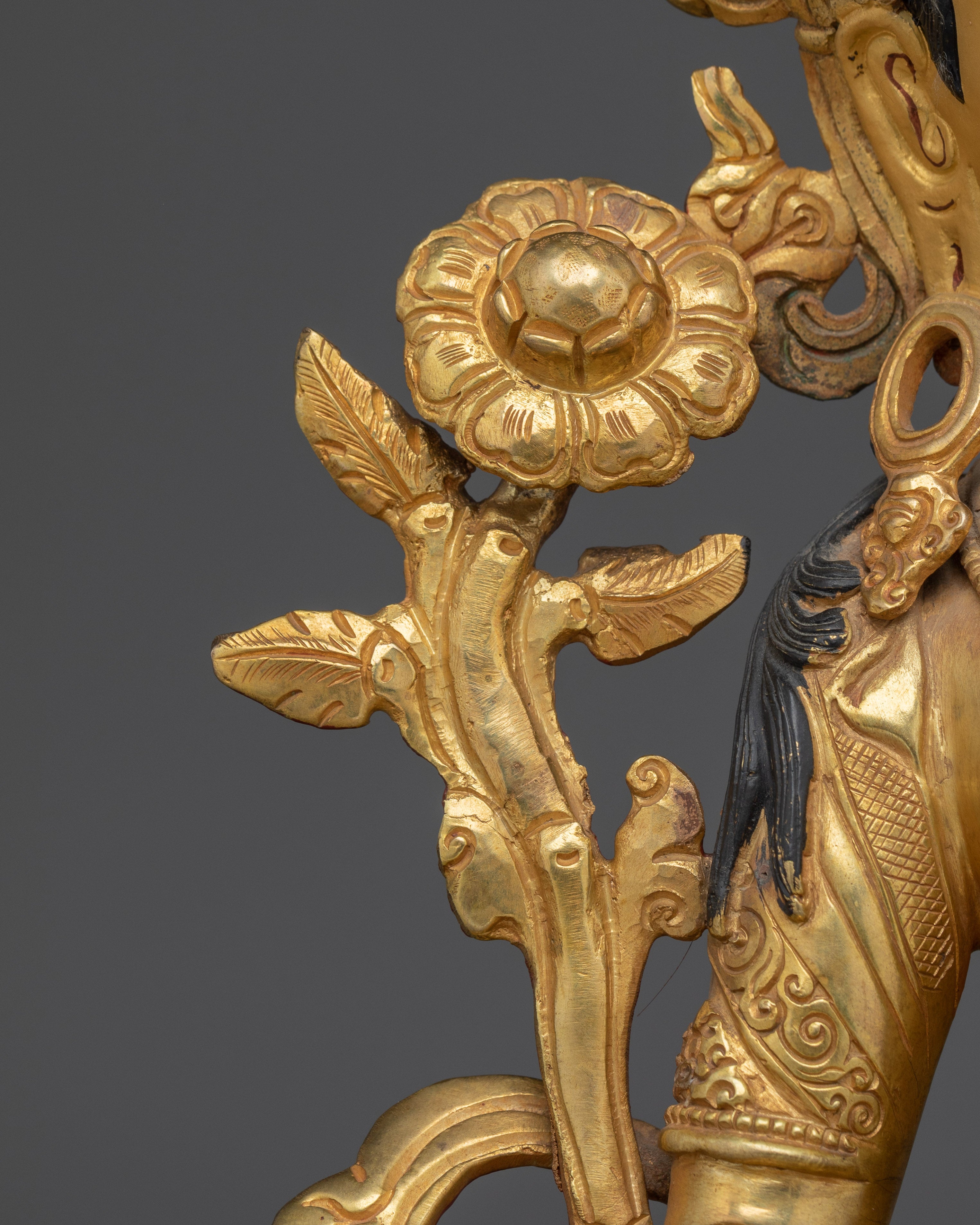 Handmade Golden White Tara Statue in Copper | Symbol of Compassion and Longevity