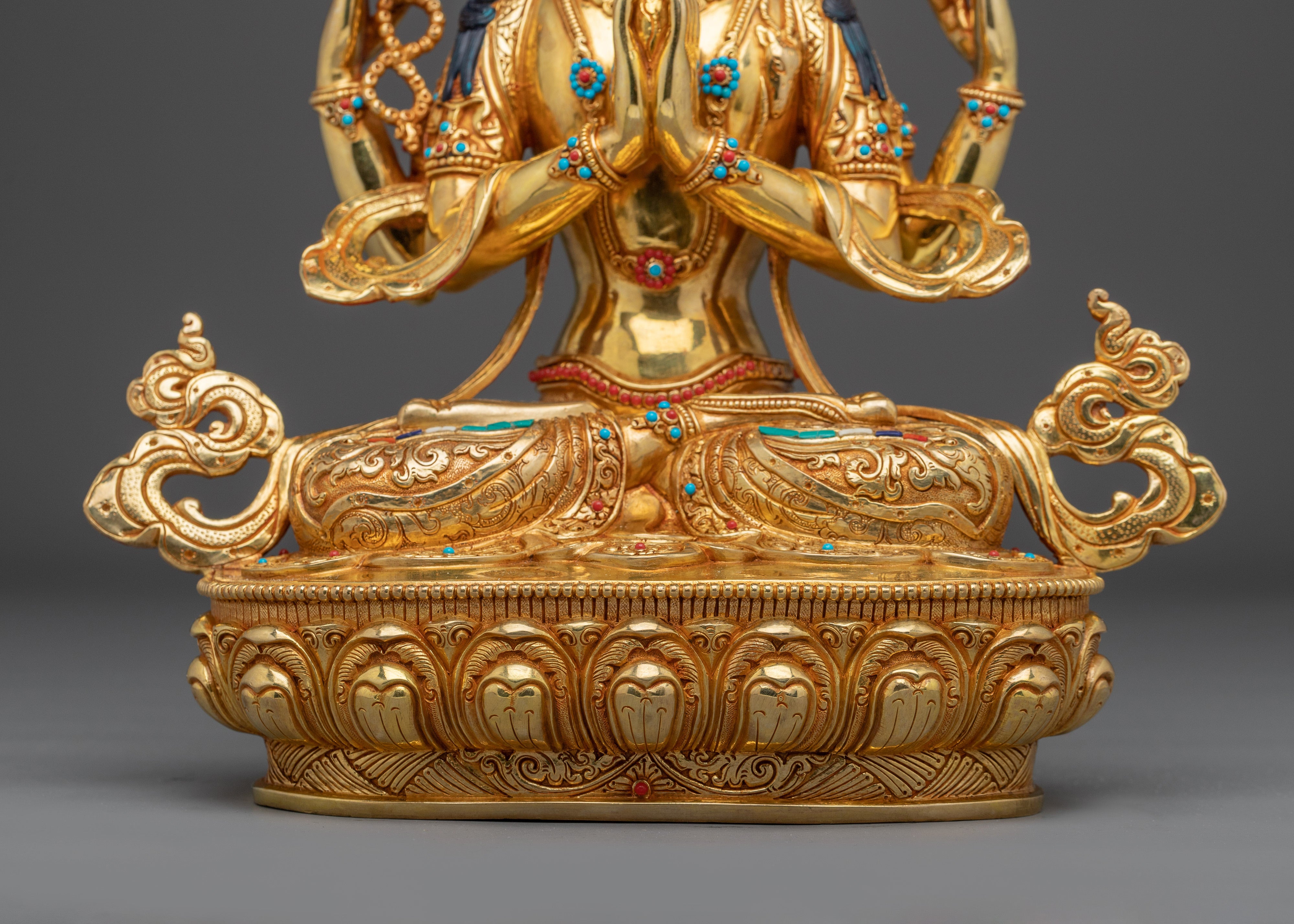 Golden Chenrezig Artwork | Avalokiteshvara - Bodhisattva of compassion