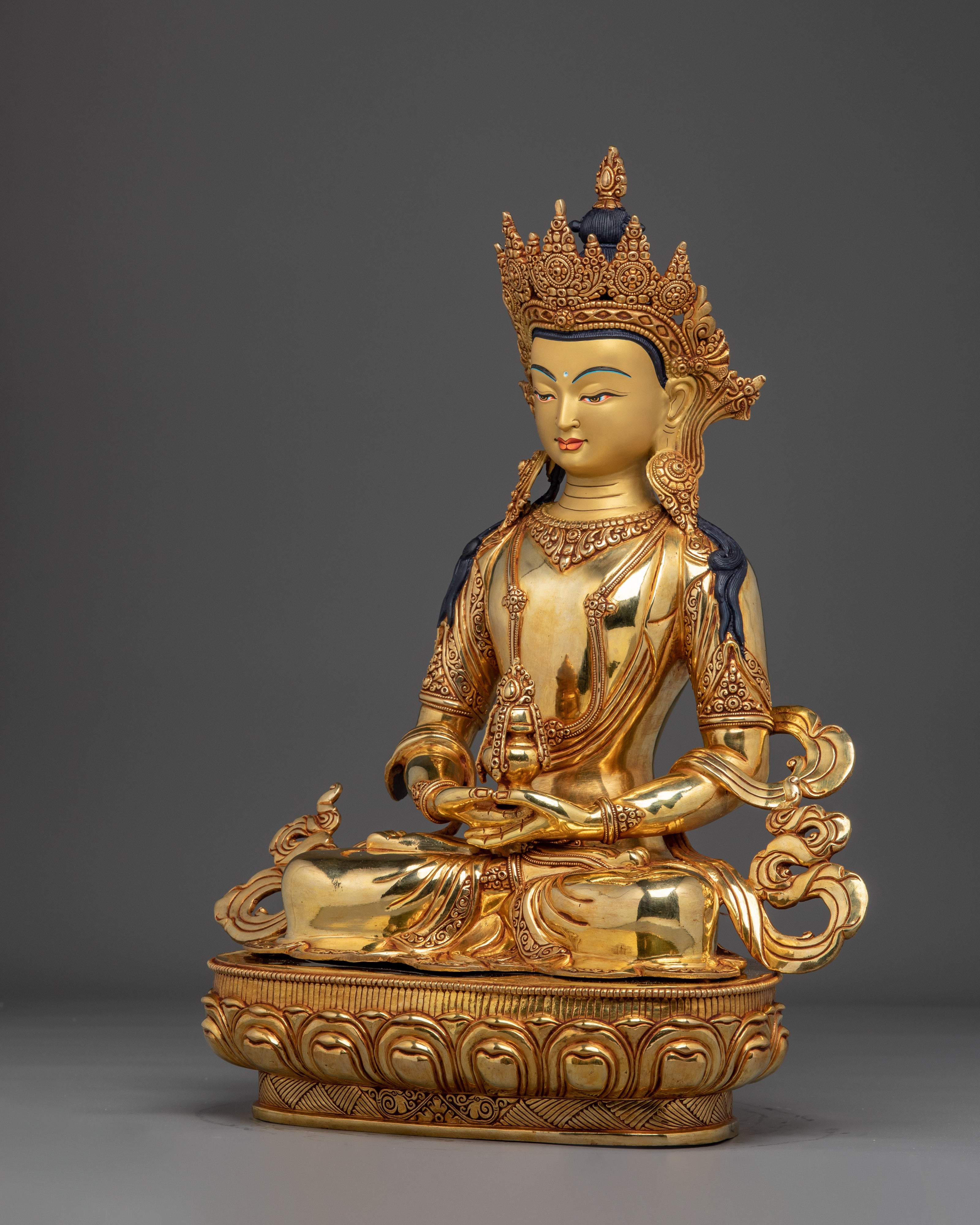 Amitayus Buddha Decor Artwork | Tibetan Healing Sculpture