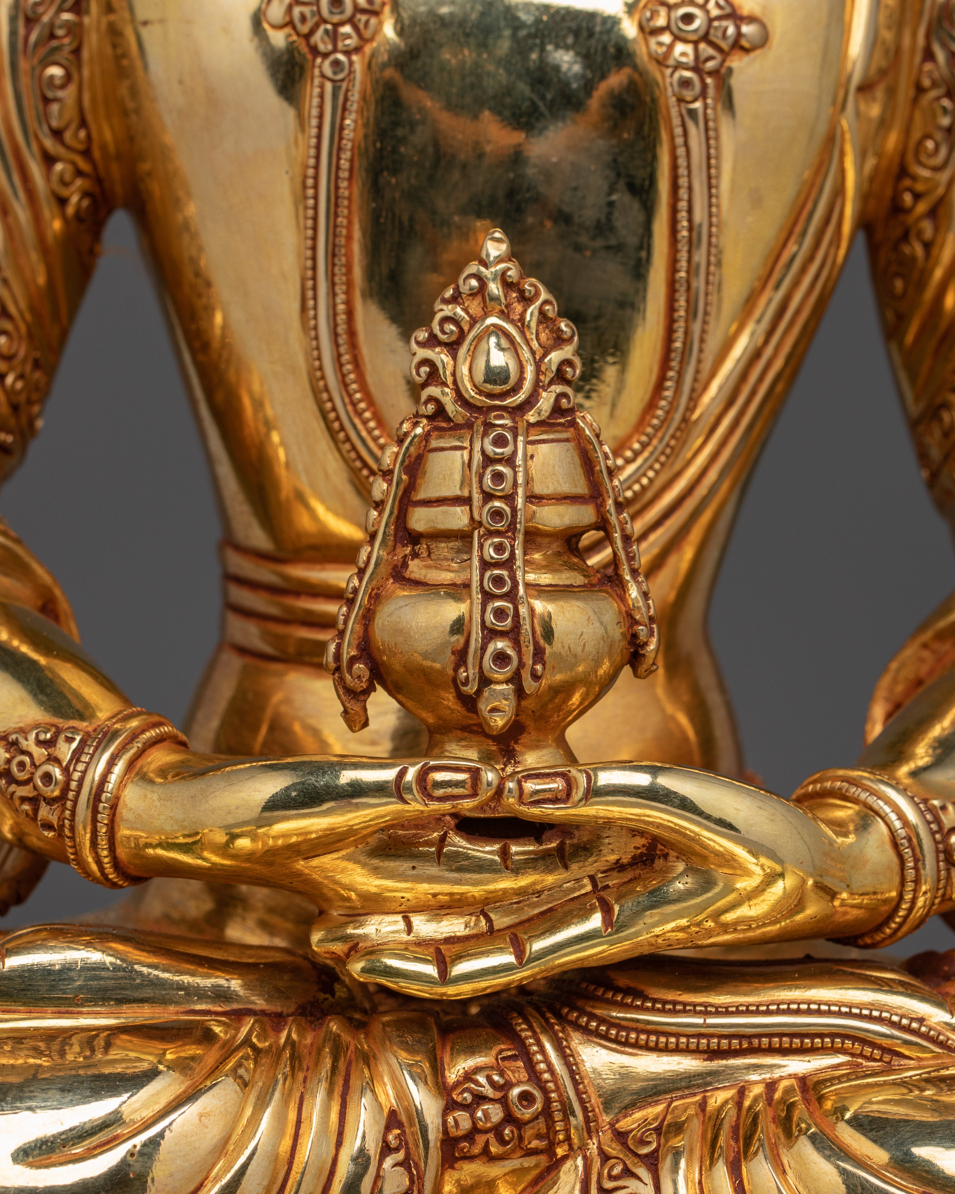 Amitayus Buddha Decor Artwork | Tibetan Healing Sculpture