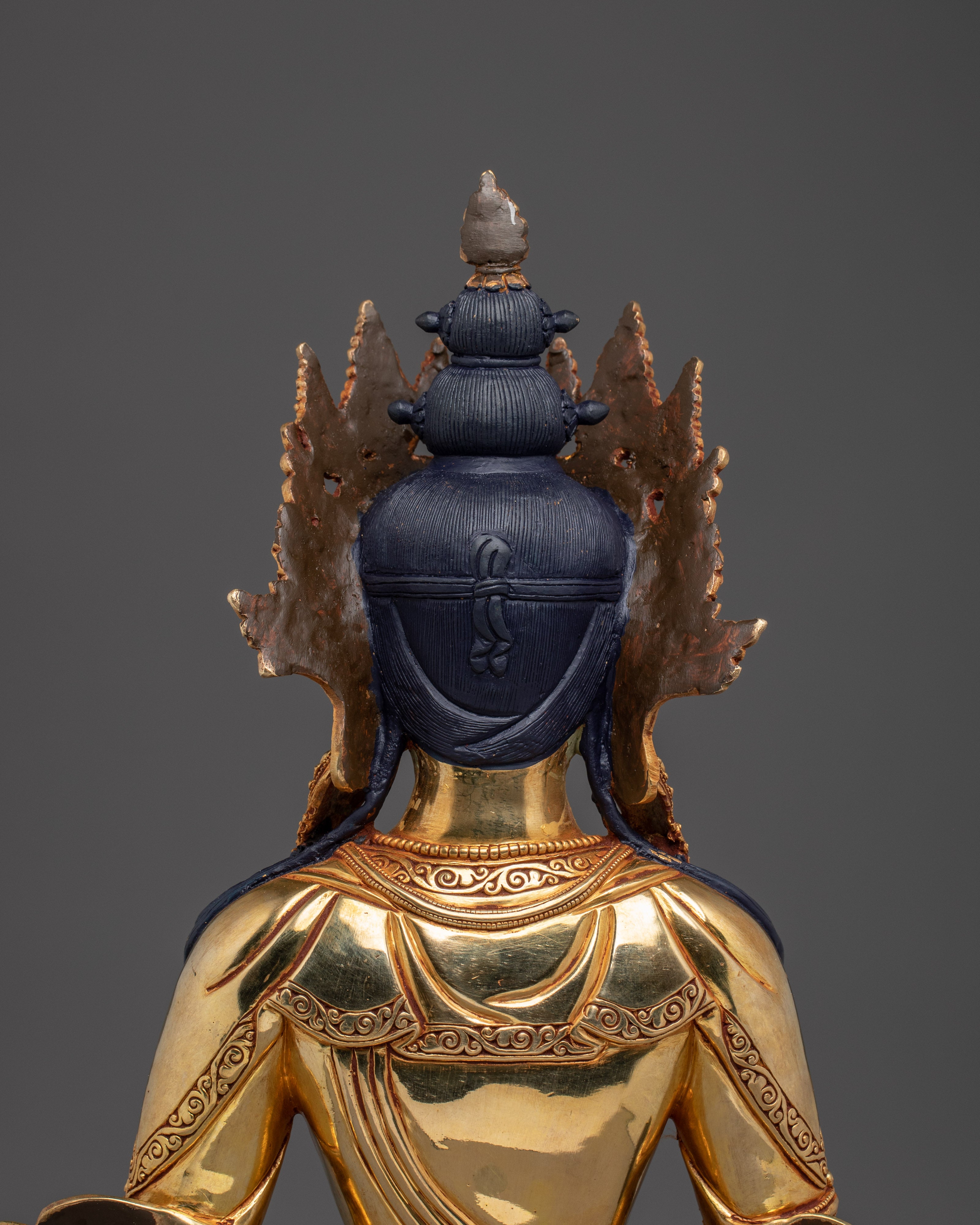 Amitayus Buddha Decor Artwork | Tibetan Healing Sculpture