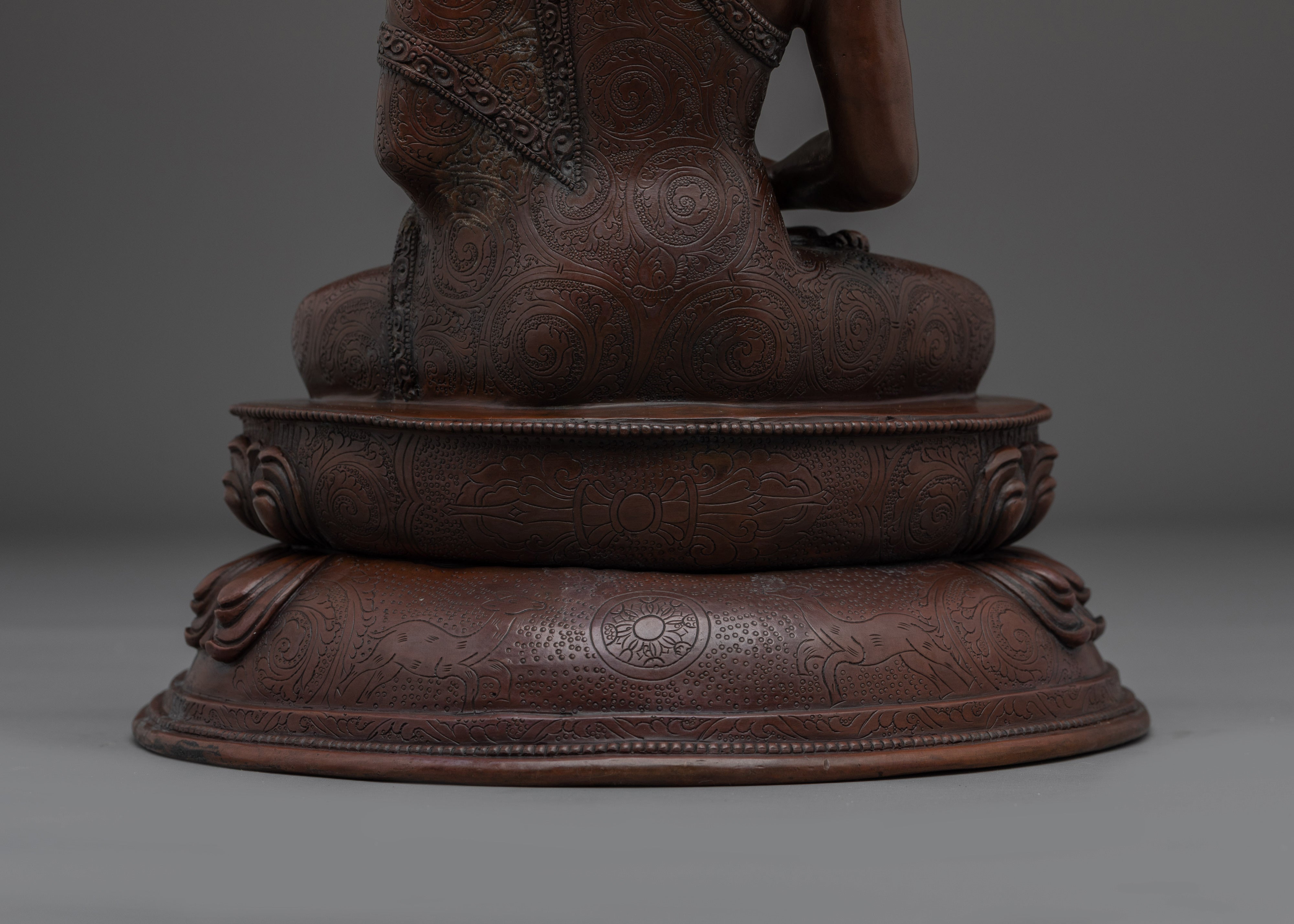 Sukhavati Ruler Oxidized Amitabha Buddha Figurine | Altar Decor for Meditation