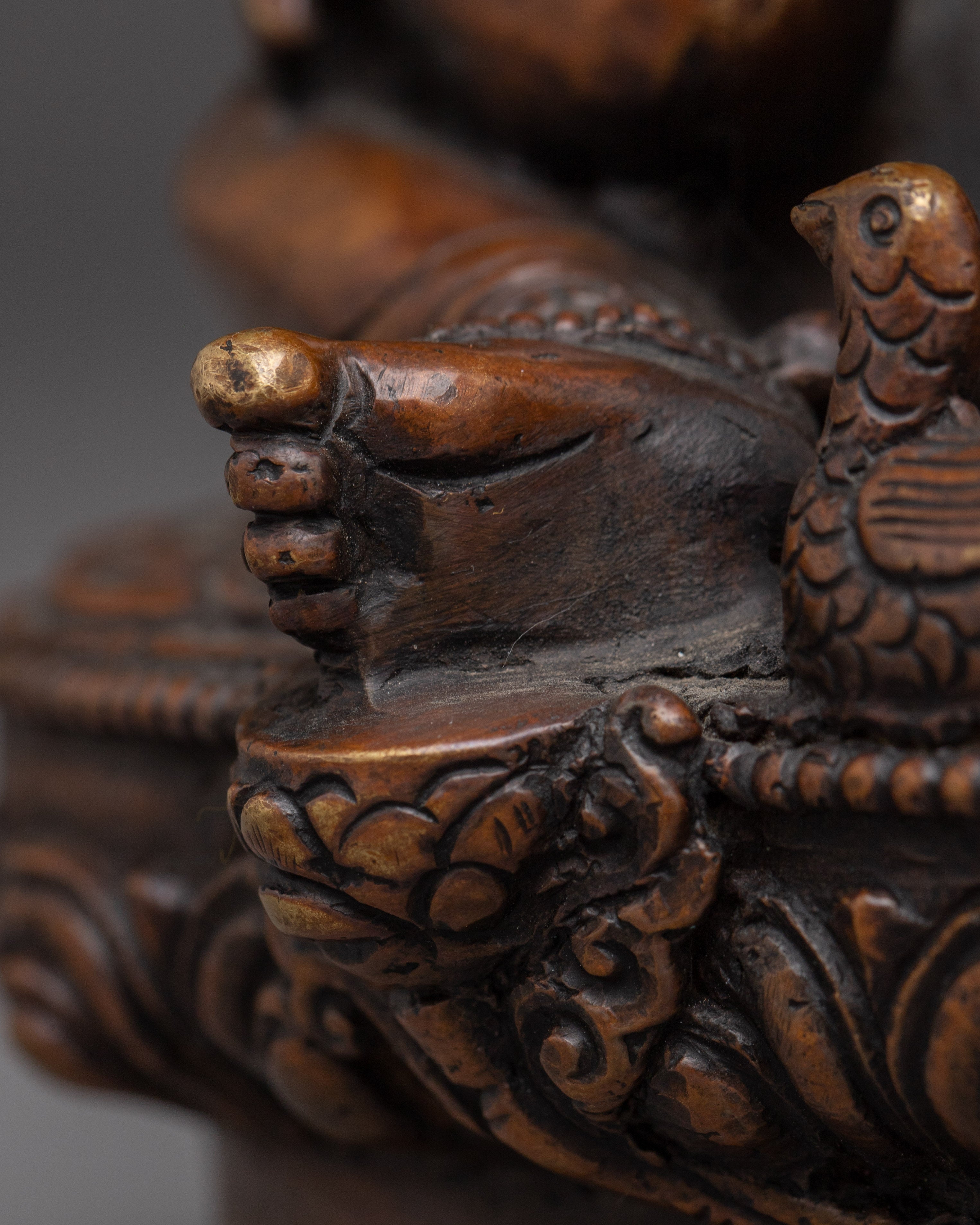 Oxidized Copper Saraswati with Veena Statue | Symbol of Wisdom and Knowledge