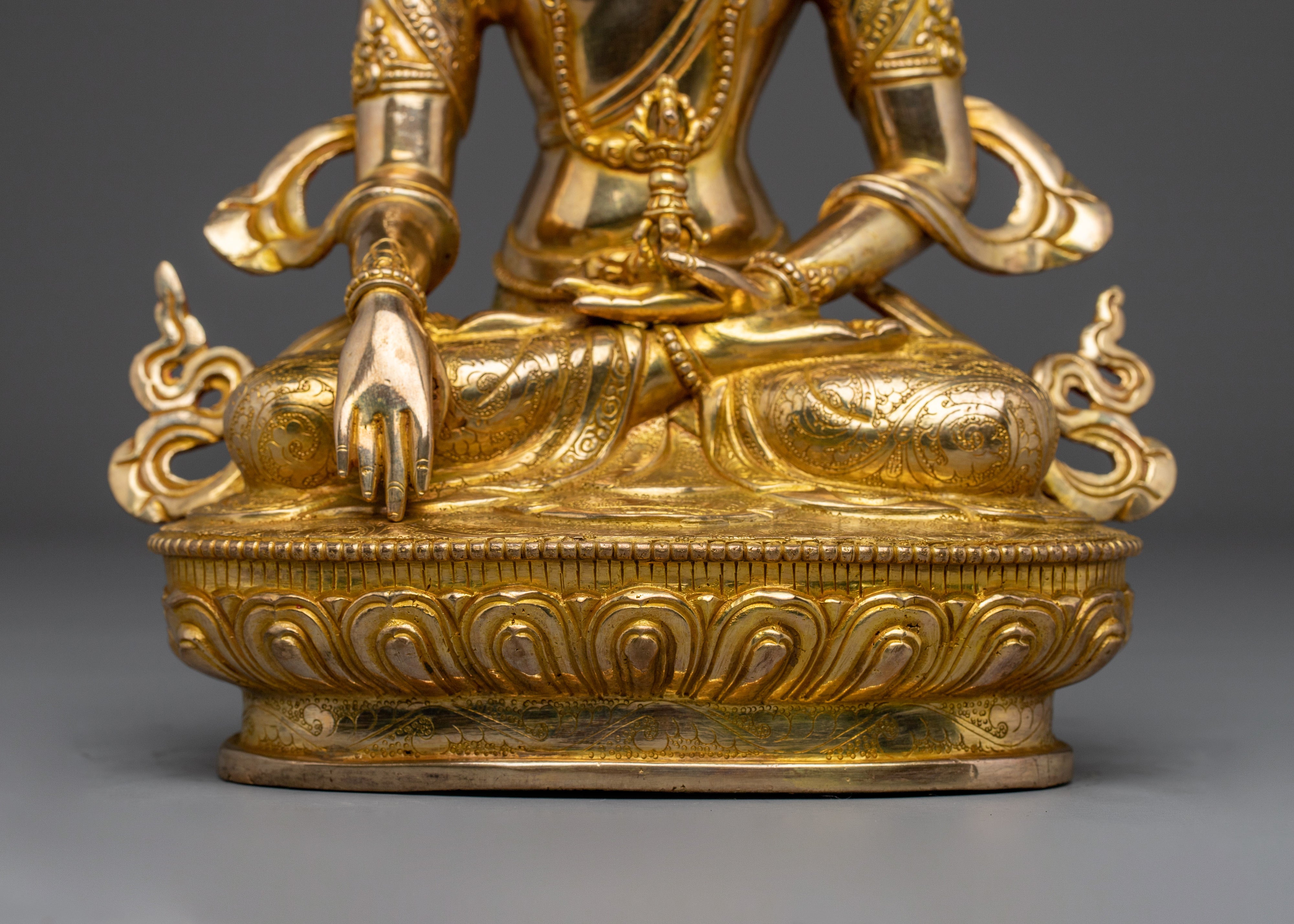 Buddhist Spiritual Icon Mitrugpa Statue | Golden Decor Artwork